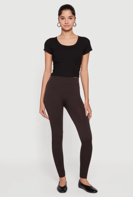 High Waisted Fleece Lined Leggings sold by Rainbow