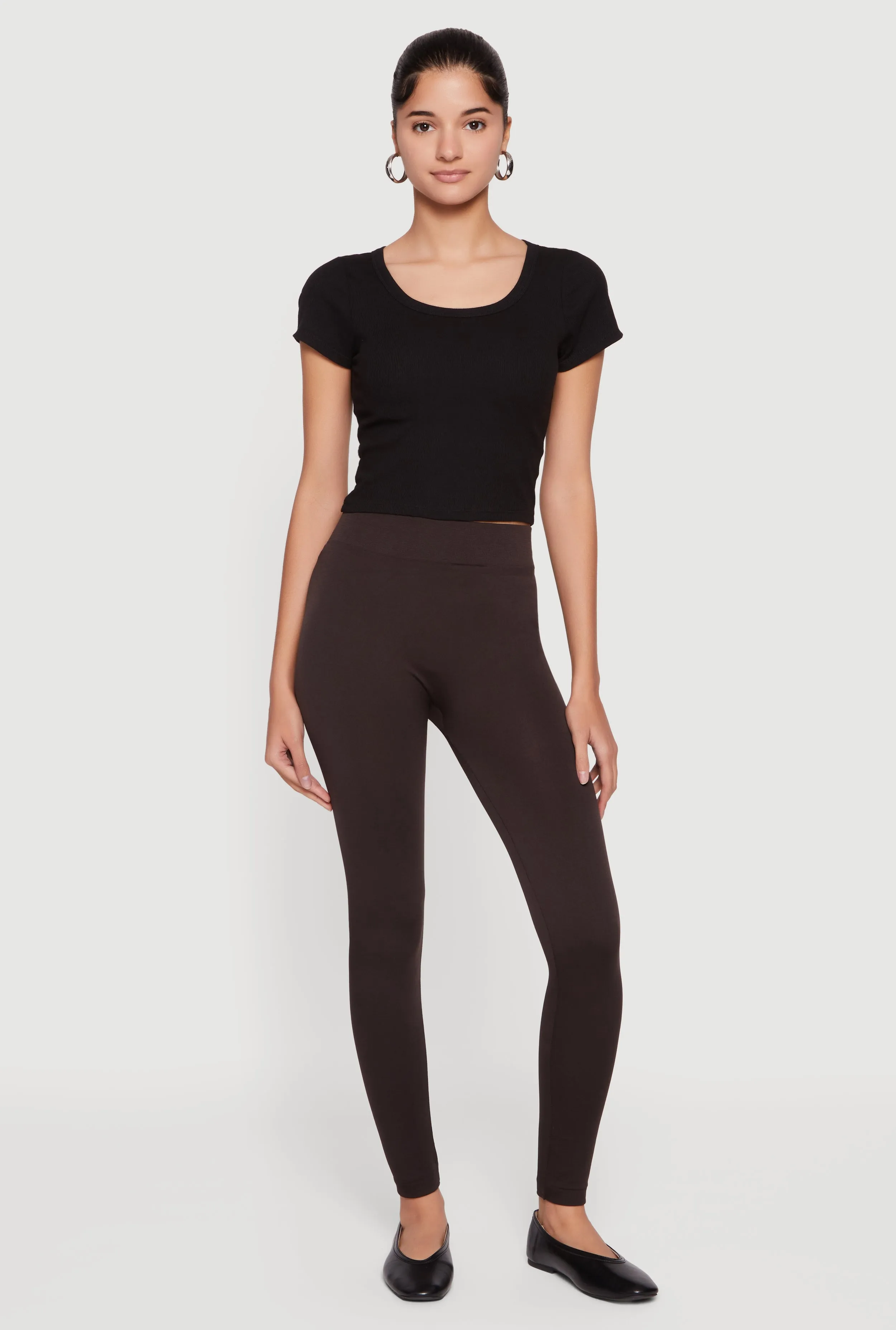 High Waisted Fleece Lined Leggings sold by Rainbow