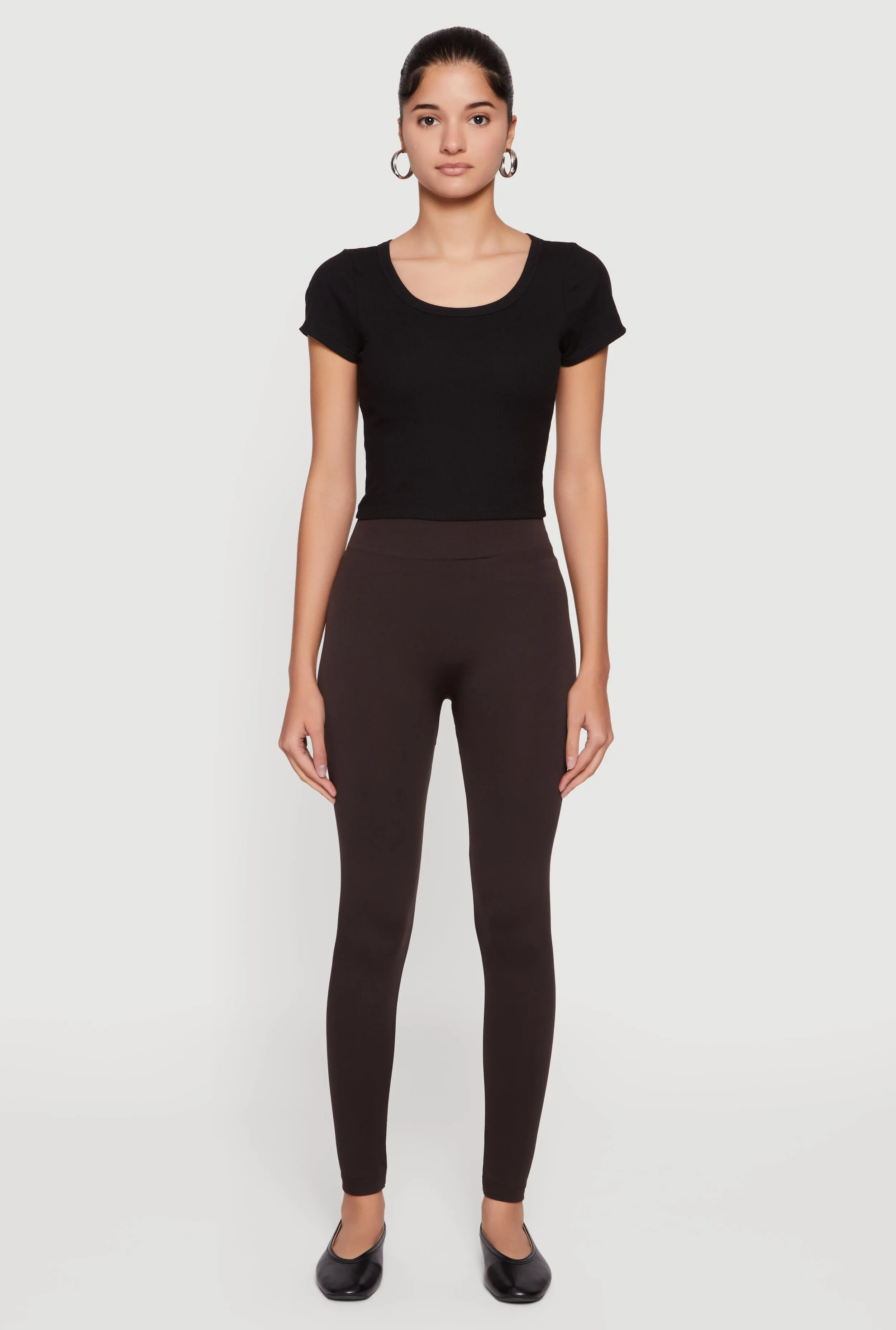 High Waisted Fleece Lined Leggings sold by Rainbow product image thumbnail 2