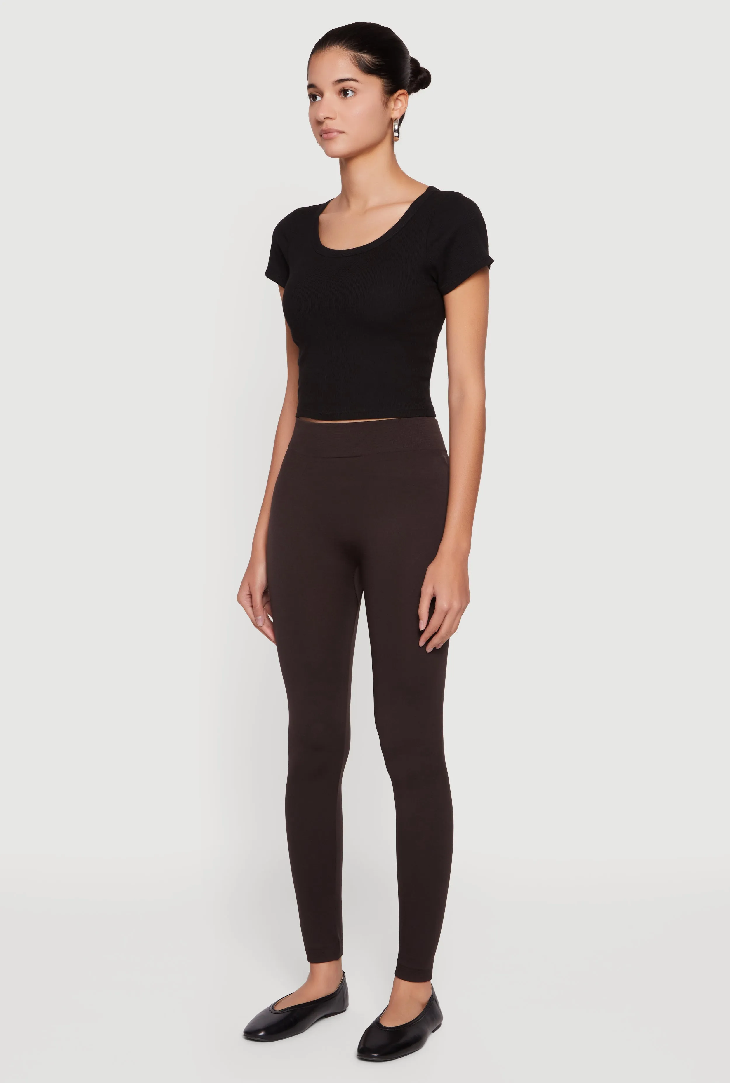 High Waisted Fleece Lined Leggings sold by Rainbow product image thumbnail 3