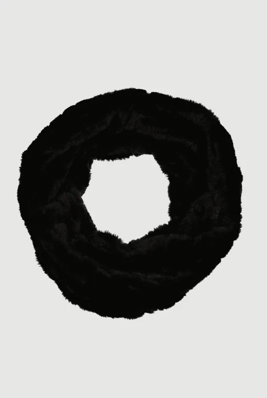 Faux Fur Twisted Front Neck Warmer sold by Rainbow