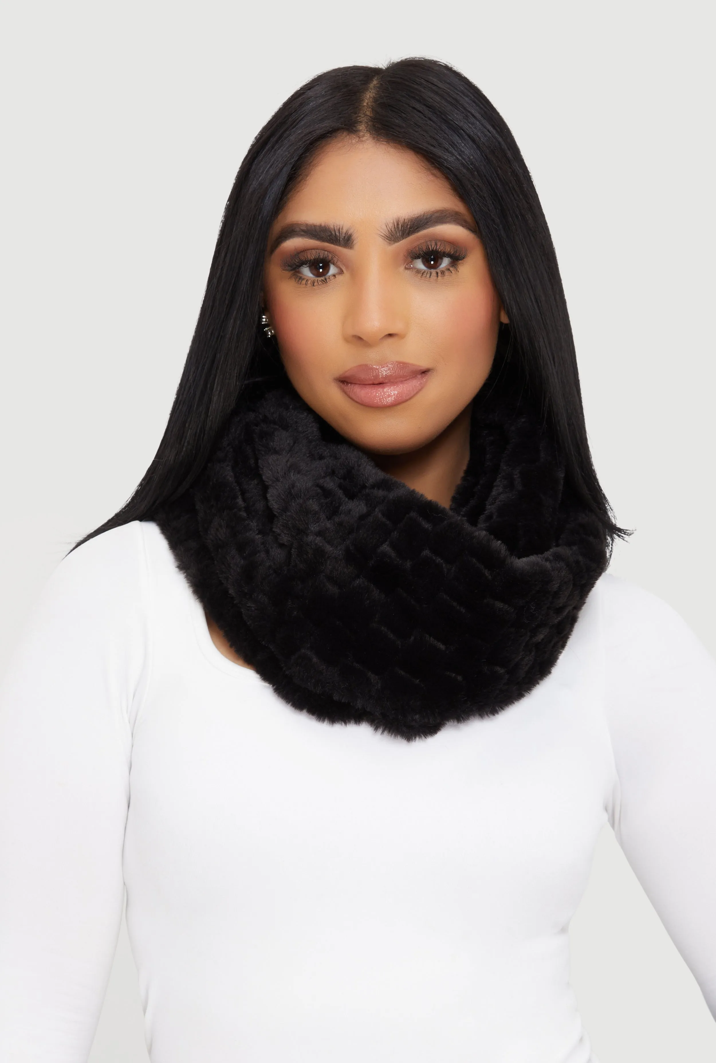 Faux Fur Twisted Front Neck Warmer sold by Rainbow product image thumbnail 2
