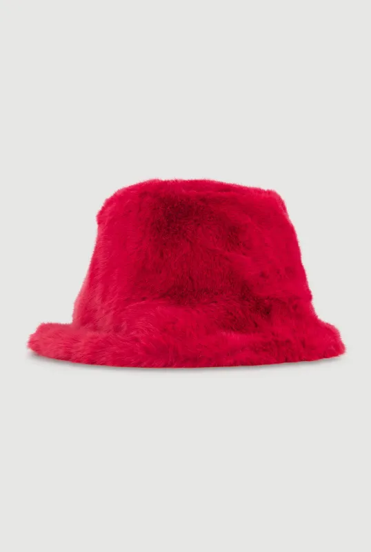 Faux Fur Bucket Hat sold by Rainbow