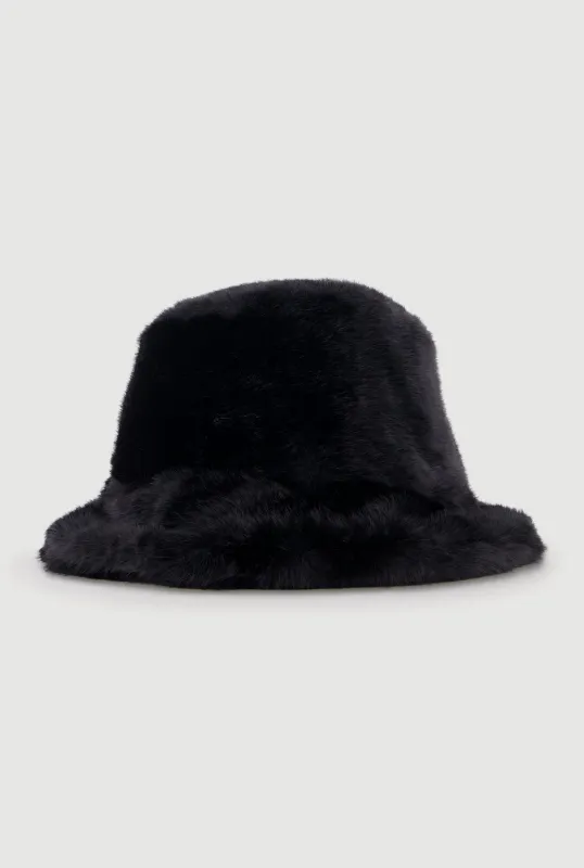 Faux Fur Bucket Hat sold by Rainbow