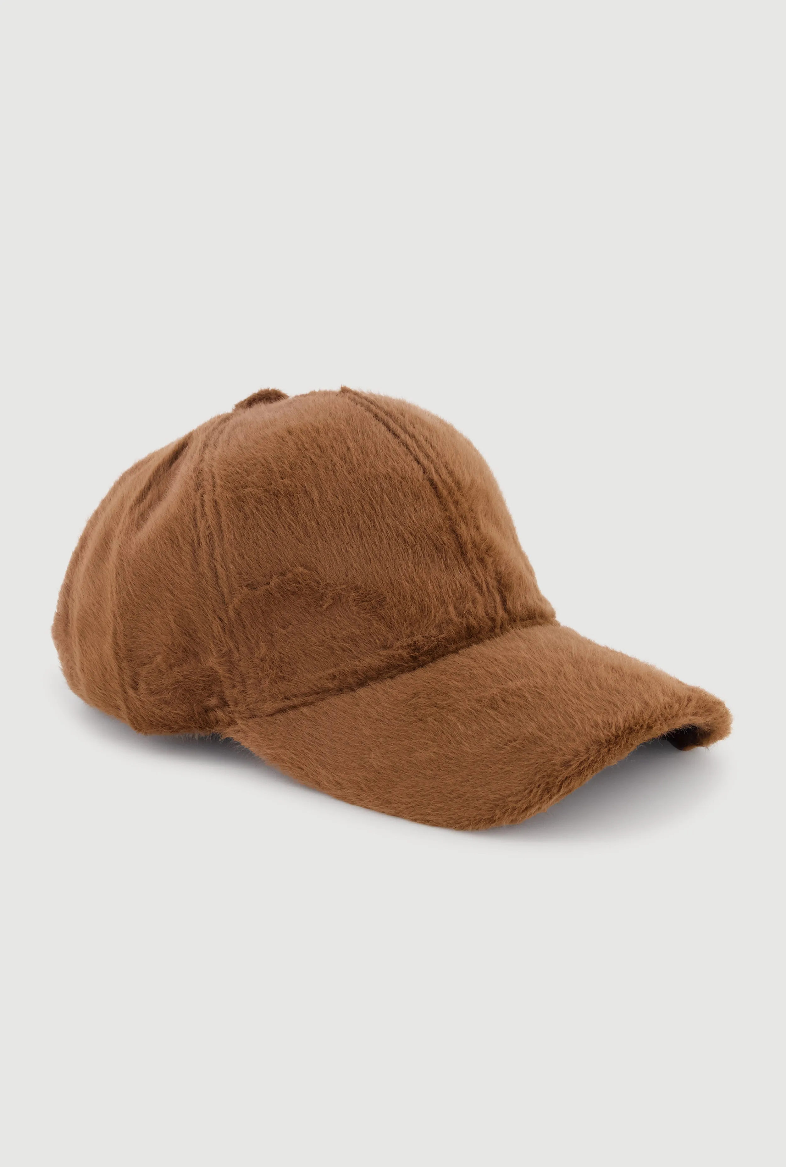Solid Faux Fur Baseball Cap sold by Rainbow