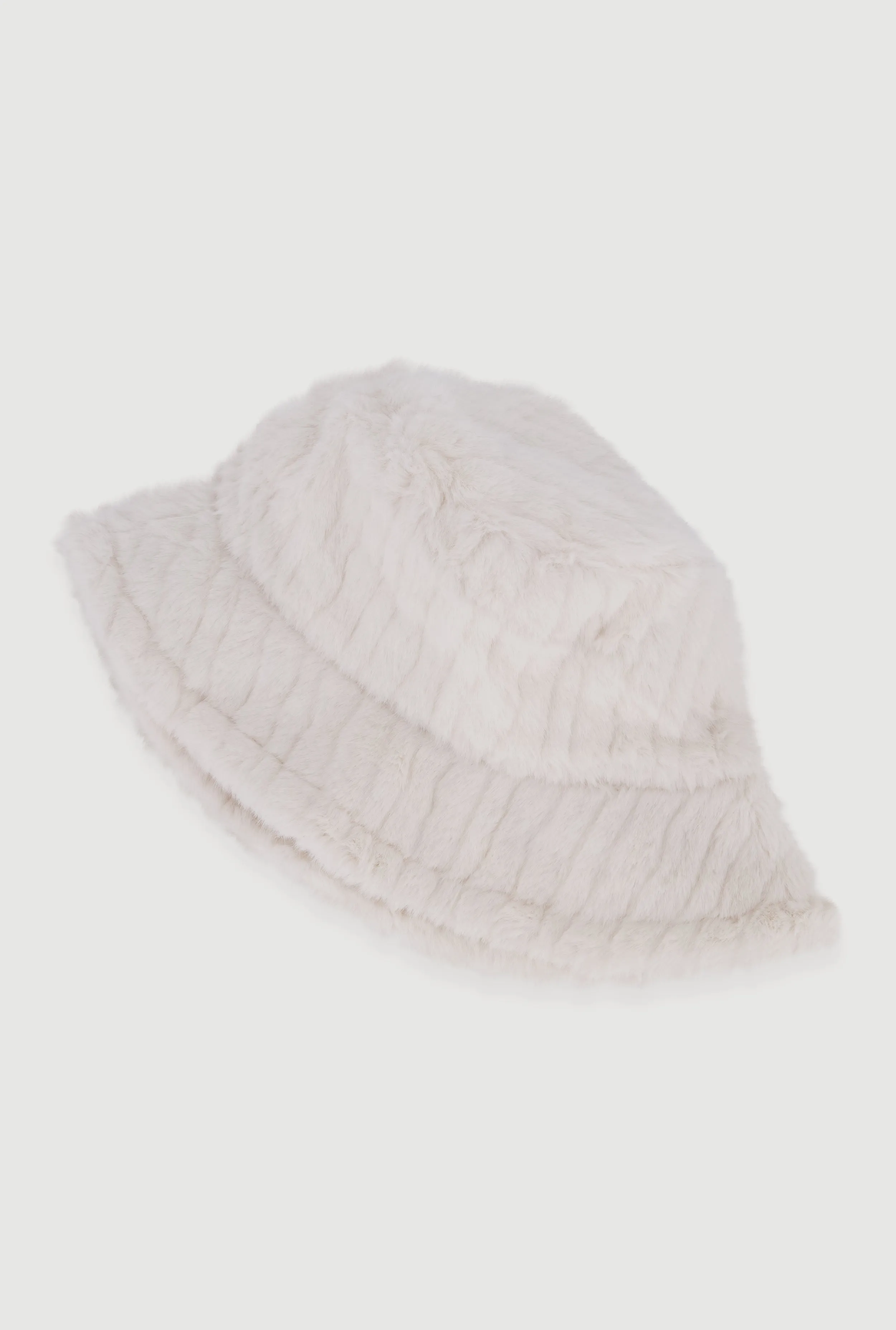 Faux Fur Ribbed Knit Bucket Hat sold by Rainbow product image thumbnail 3