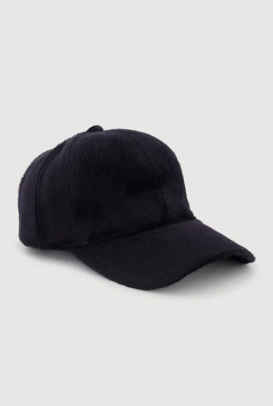 Solid Faux Fur Baseball Cap sold by Rainbow