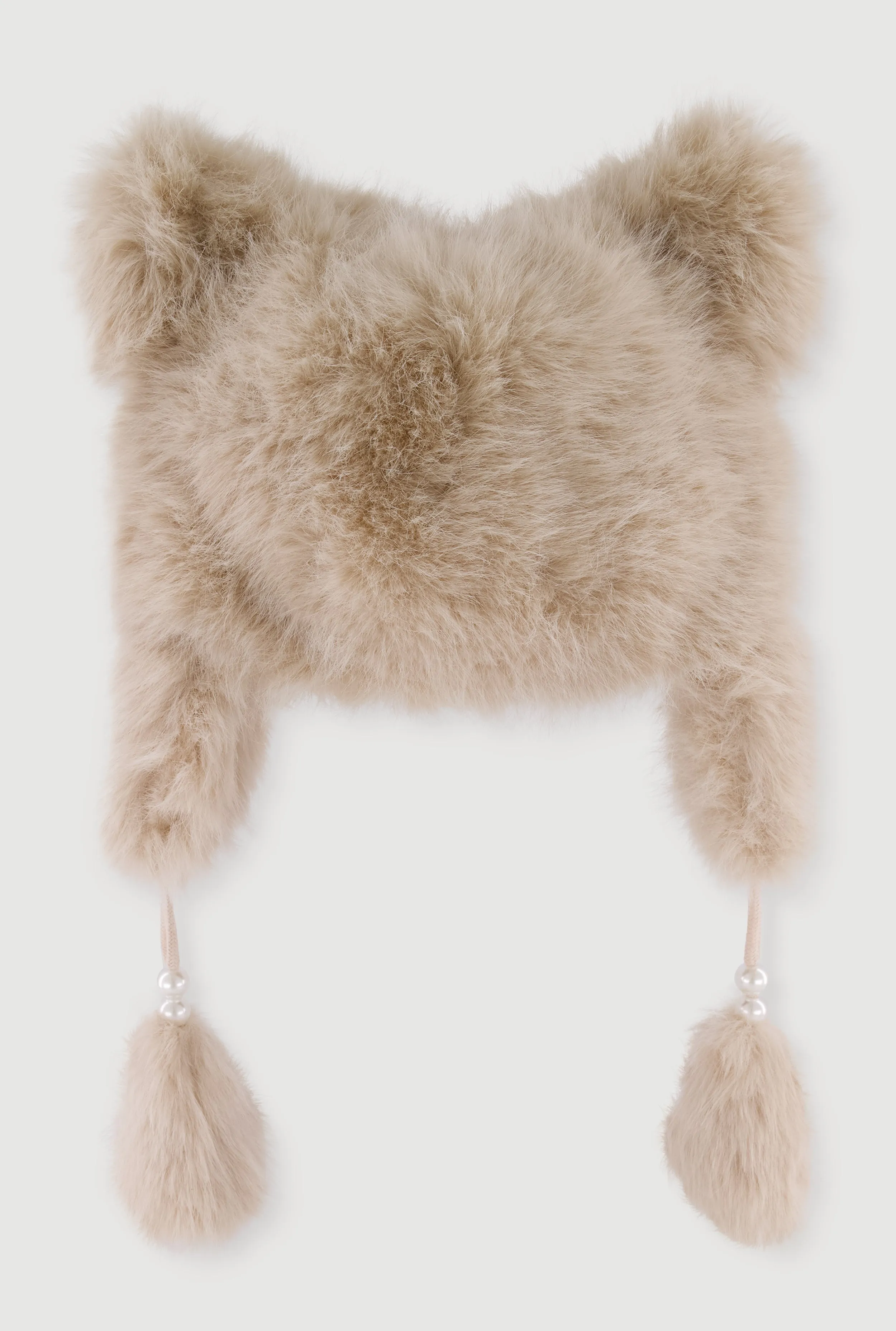 Faux Fur Bear Ears Trapper Hat sold by Rainbow