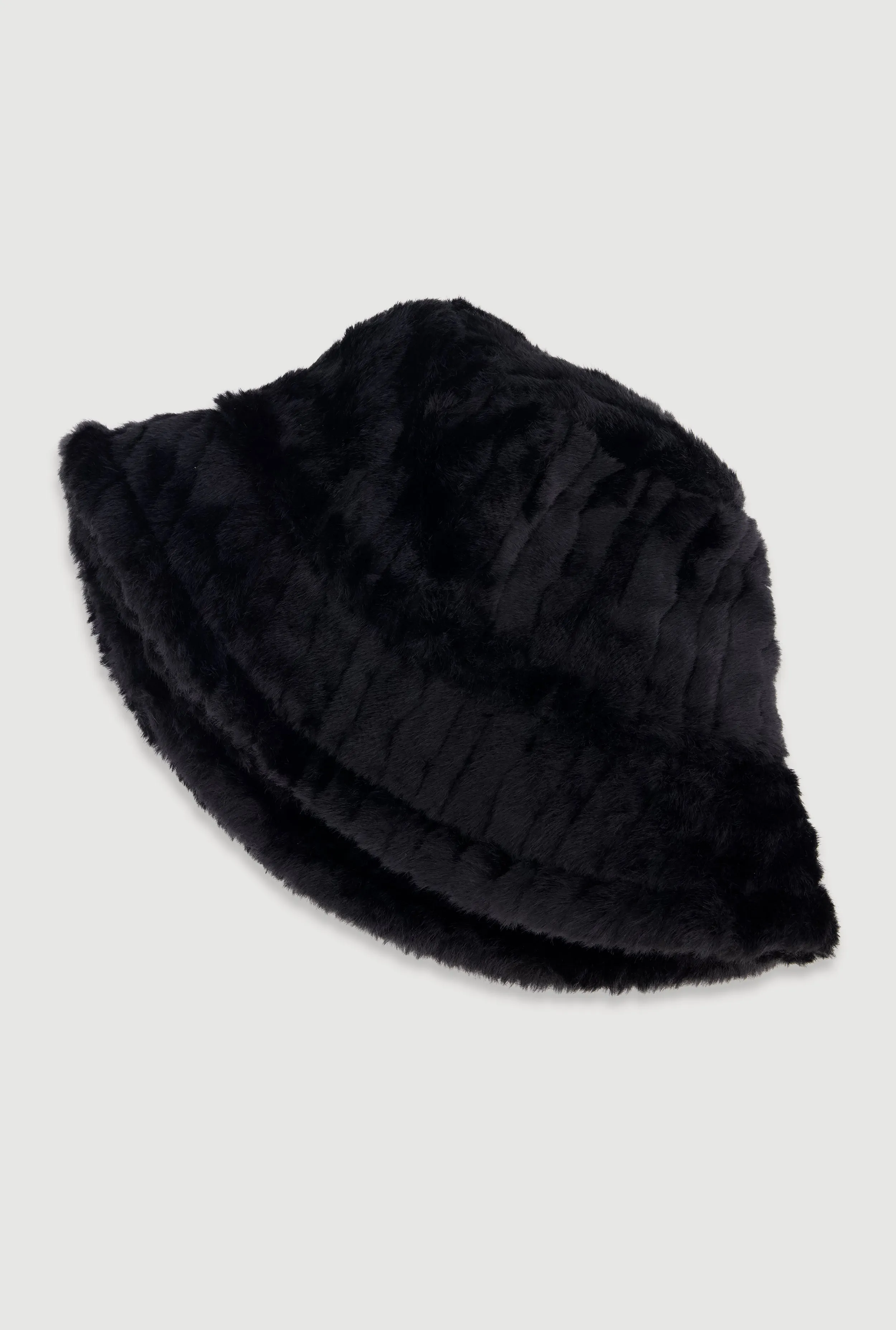 Faux Fur Ribbed Knit Bucket Hat sold by Rainbow product image thumbnail 3
