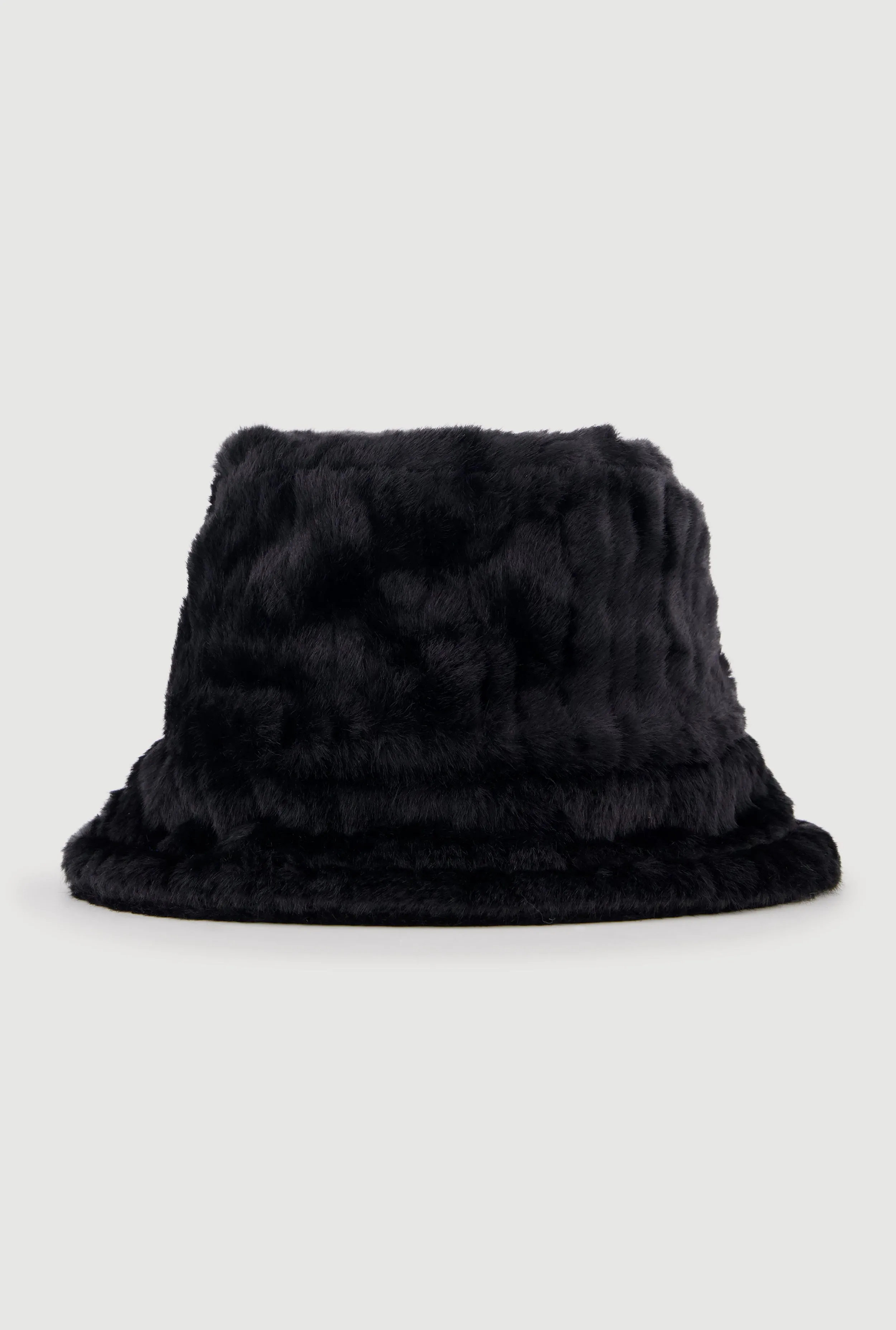 Faux Fur Ribbed Knit Bucket Hat sold by Rainbow