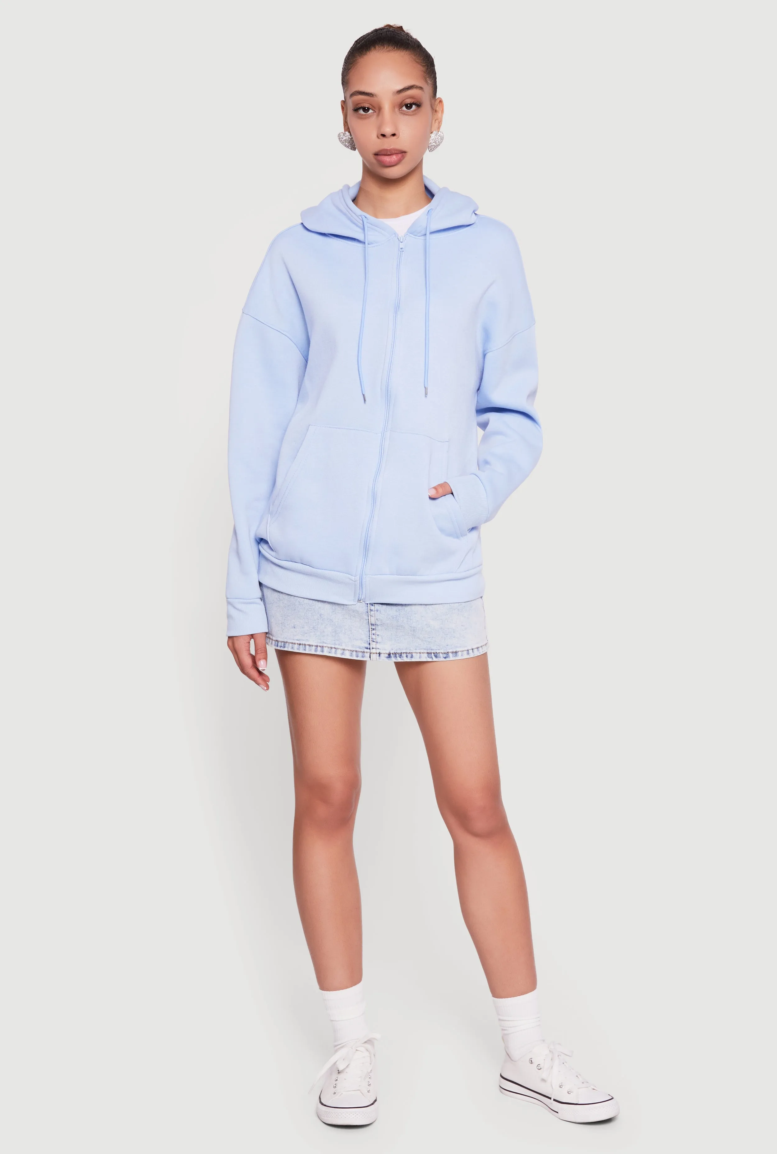 Fleece Lined Hooded Zip Front Sweatshirt sold by Rainbow