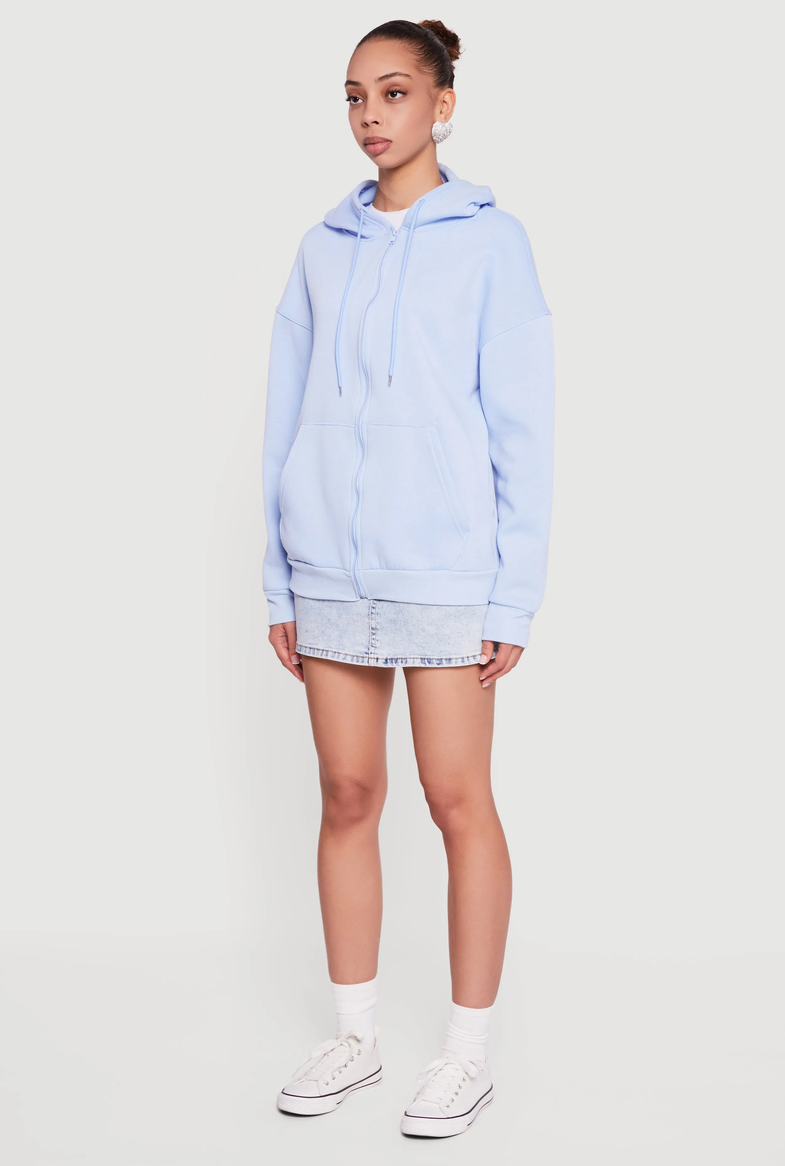 Fleece Lined Hooded Zip Front Sweatshirt sold by Rainbow product image thumbnail 5