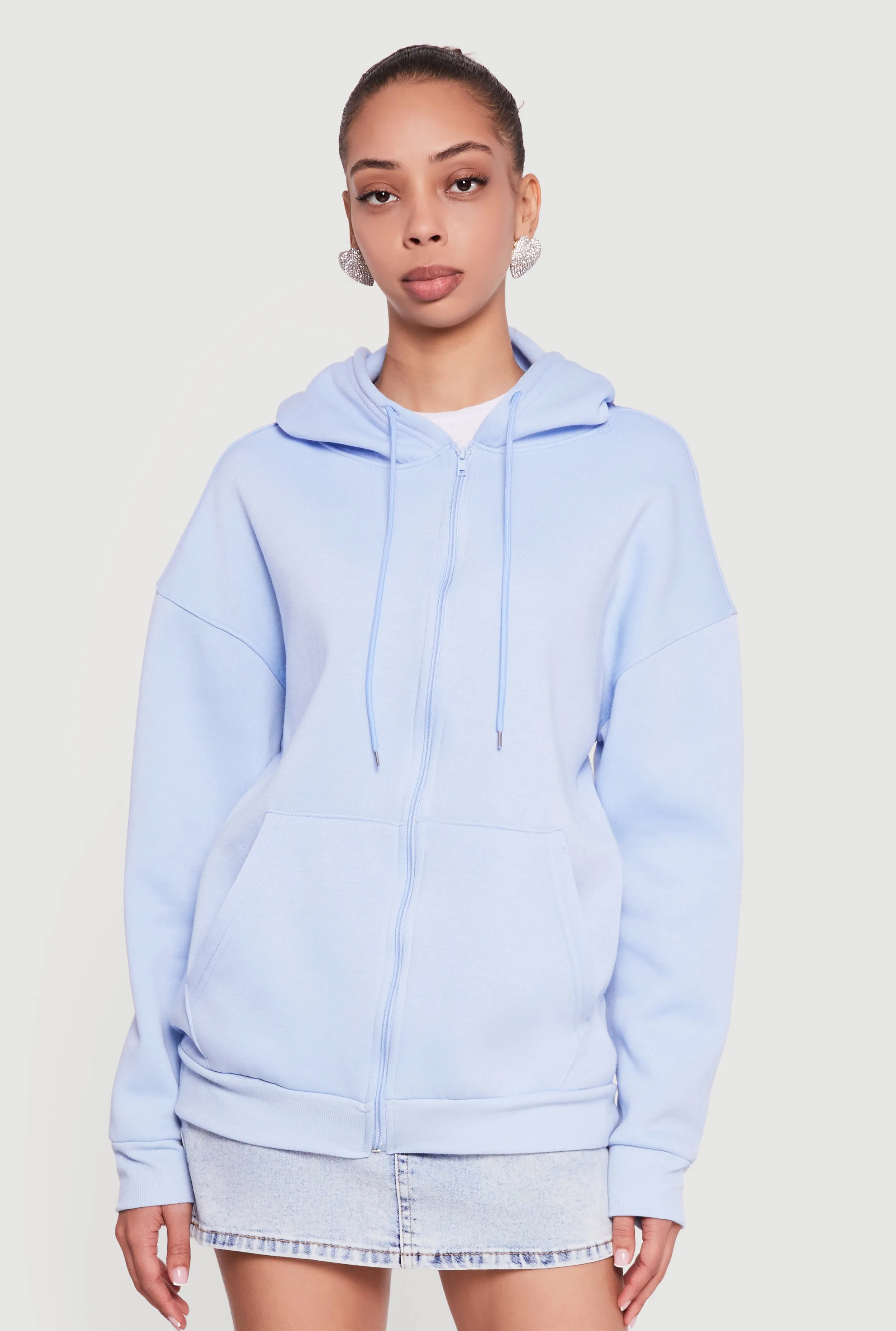 Fleece Lined Hooded Zip Front Sweatshirt sold by Rainbow product image thumbnail 2