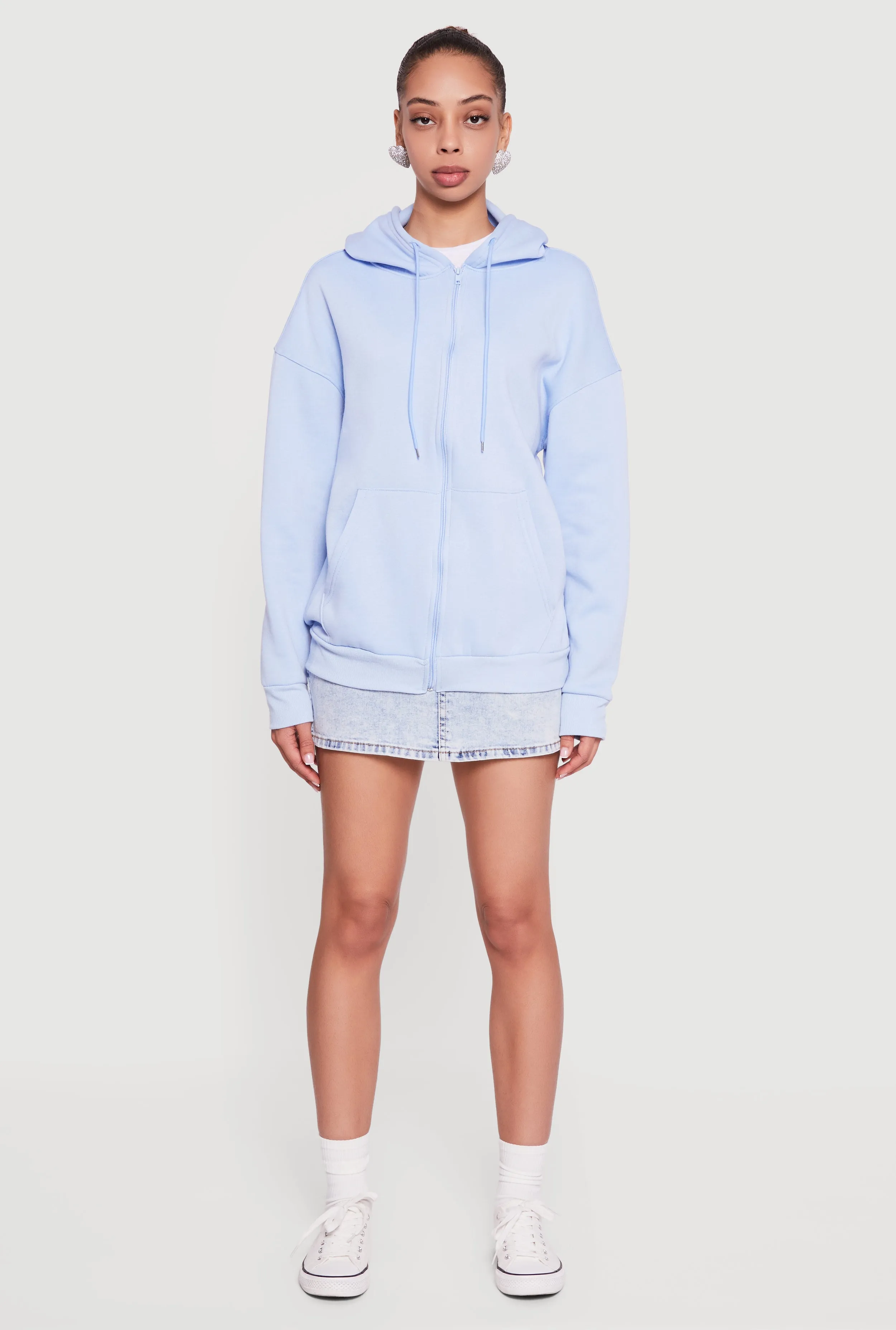 Fleece Lined Hooded Zip Front Sweatshirt sold by Rainbow product image thumbnail 3