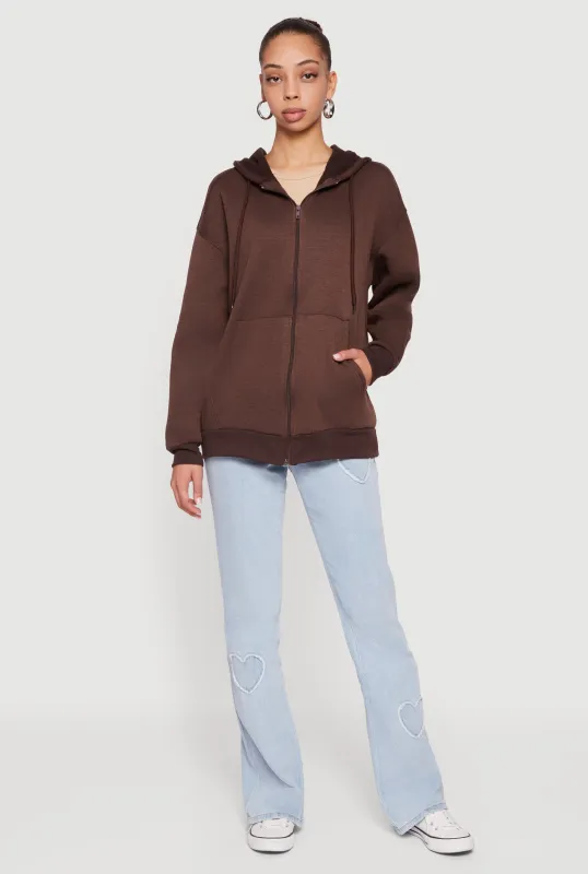 Fleece Lined Hooded Zip Front Sweatshirt sold by Rainbow