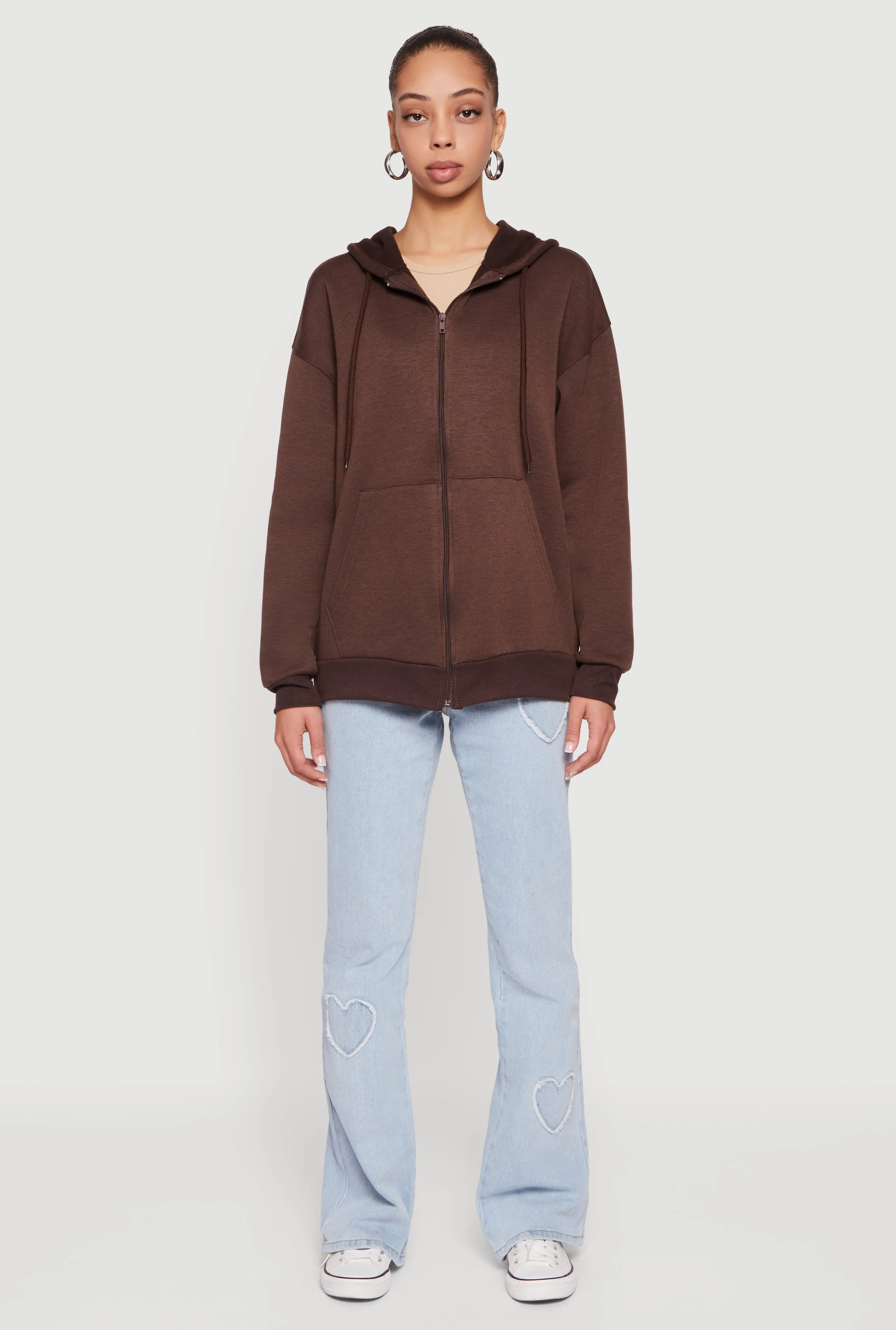 Fleece Lined Hooded Zip Front Sweatshirt sold by Rainbow product image thumbnail 3
