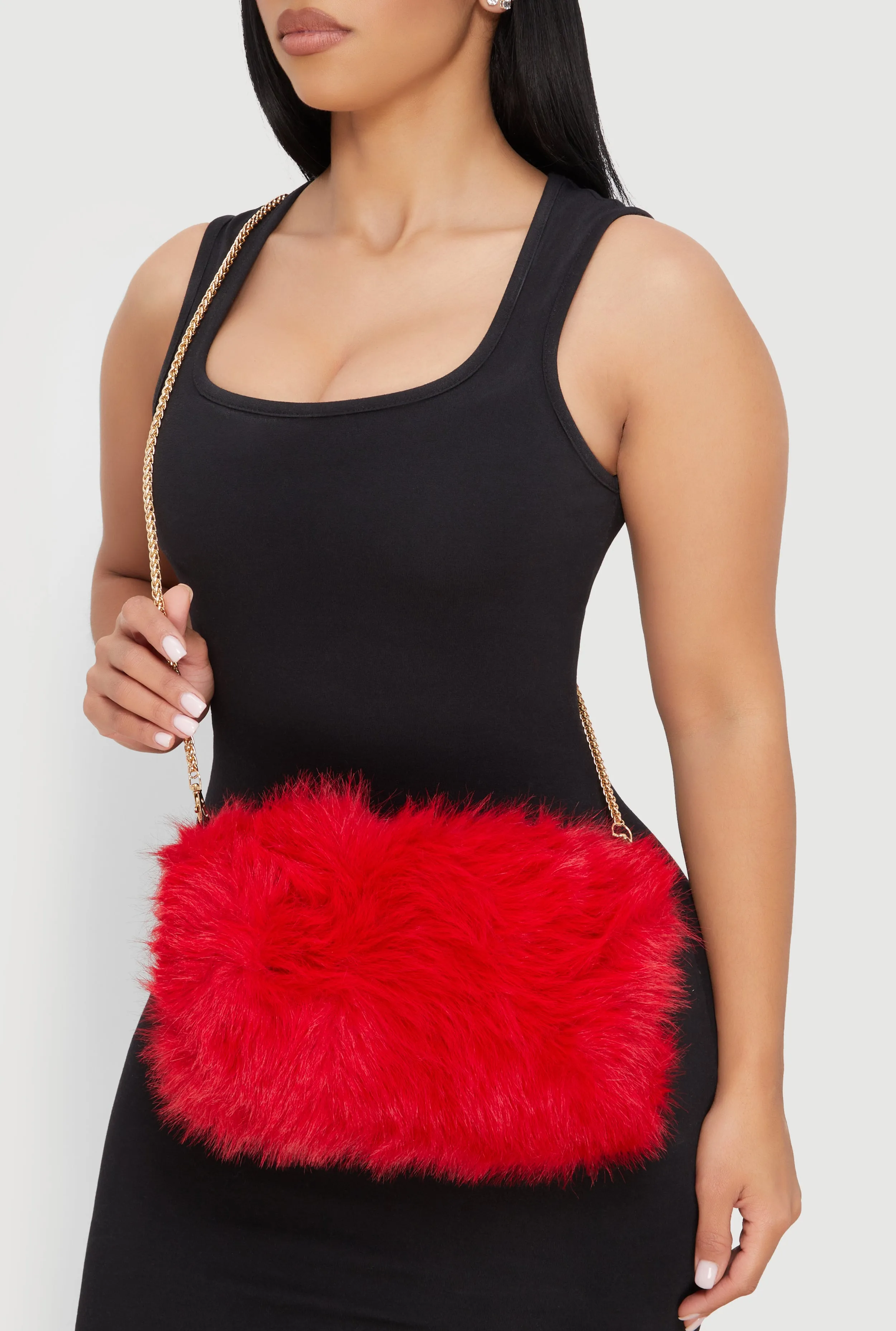 Faux Fur Hand Muff Convertible Clutch Bag sold by Rainbow product image thumbnail 2