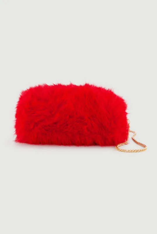 Faux Fur Hand Muff Convertible Clutch Bag sold by Rainbow
