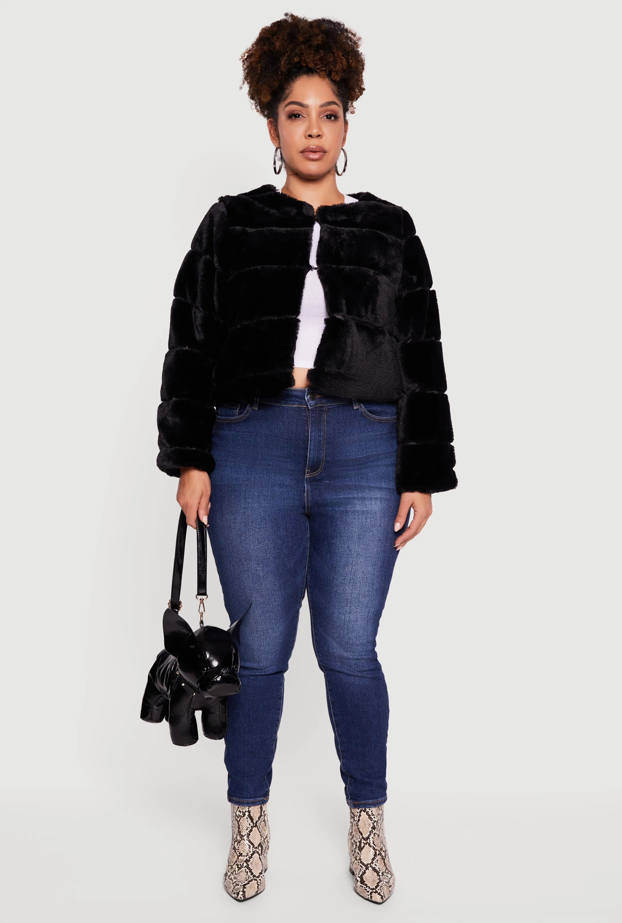 Plus Size Almost Famous Faux Fur Jacket sold by Rainbow product image thumbnail 3