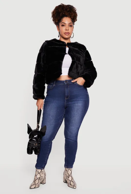 Plus Size Almost Famous Faux Fur Jacket sold by Rainbow
