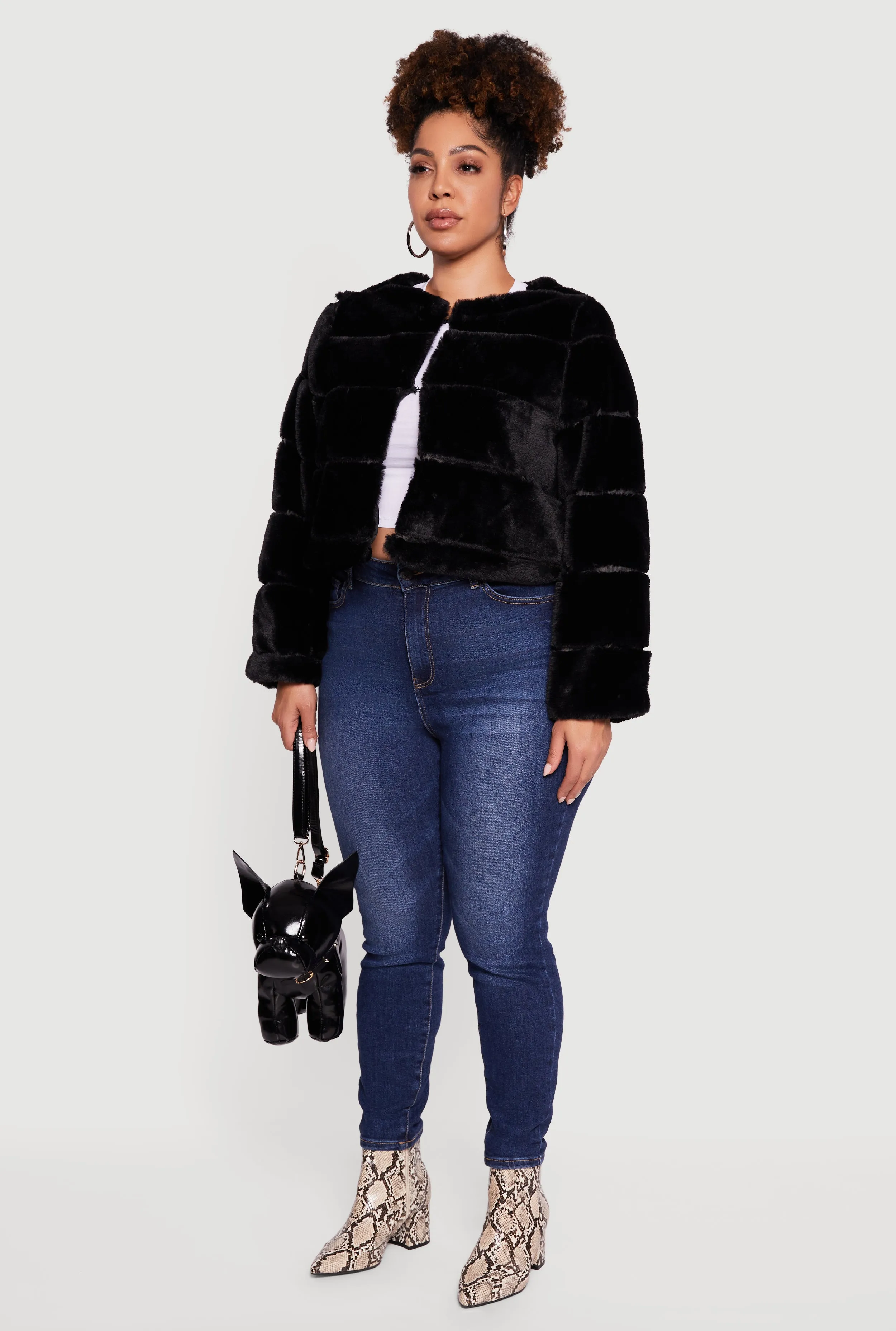 Plus Size Almost Famous Faux Fur Jacket sold by Rainbow product image thumbnail 5