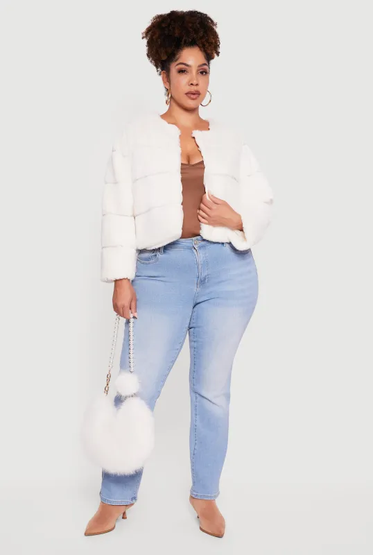 Plus Size Almost Famous Faux Fur Jacket sold by Rainbow