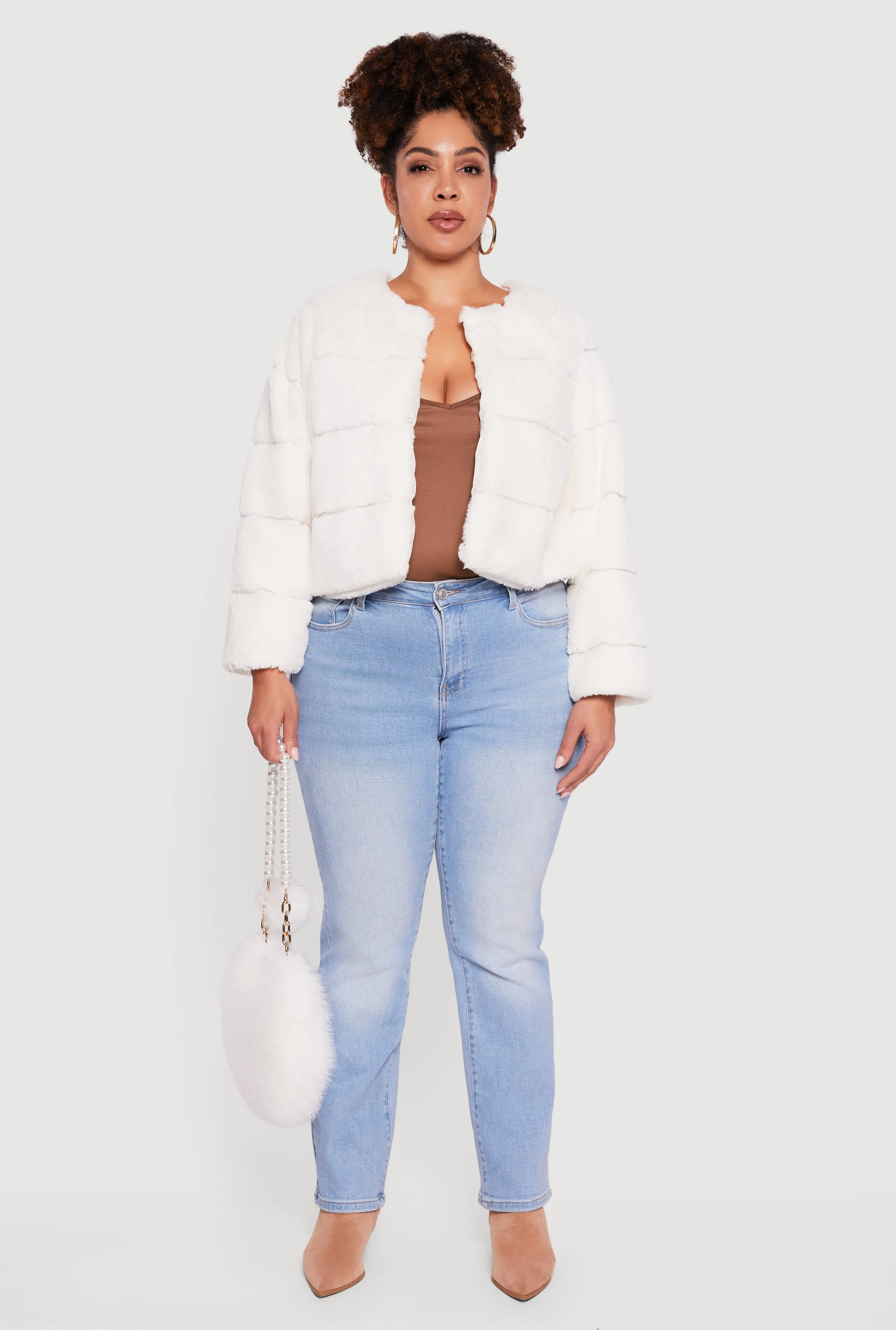 Plus Size Almost Famous Faux Fur Jacket sold by Rainbow product image thumbnail 3