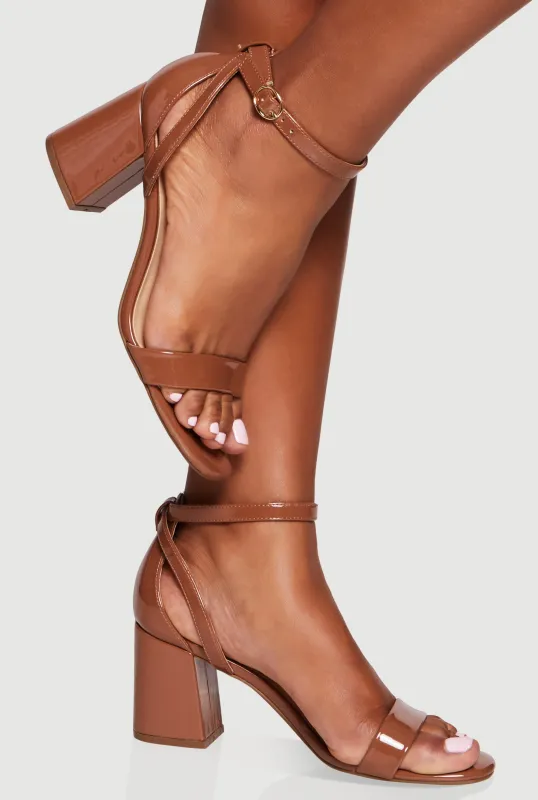 Block Heel Open Toe Sandals with Buckles sold by Rainbow