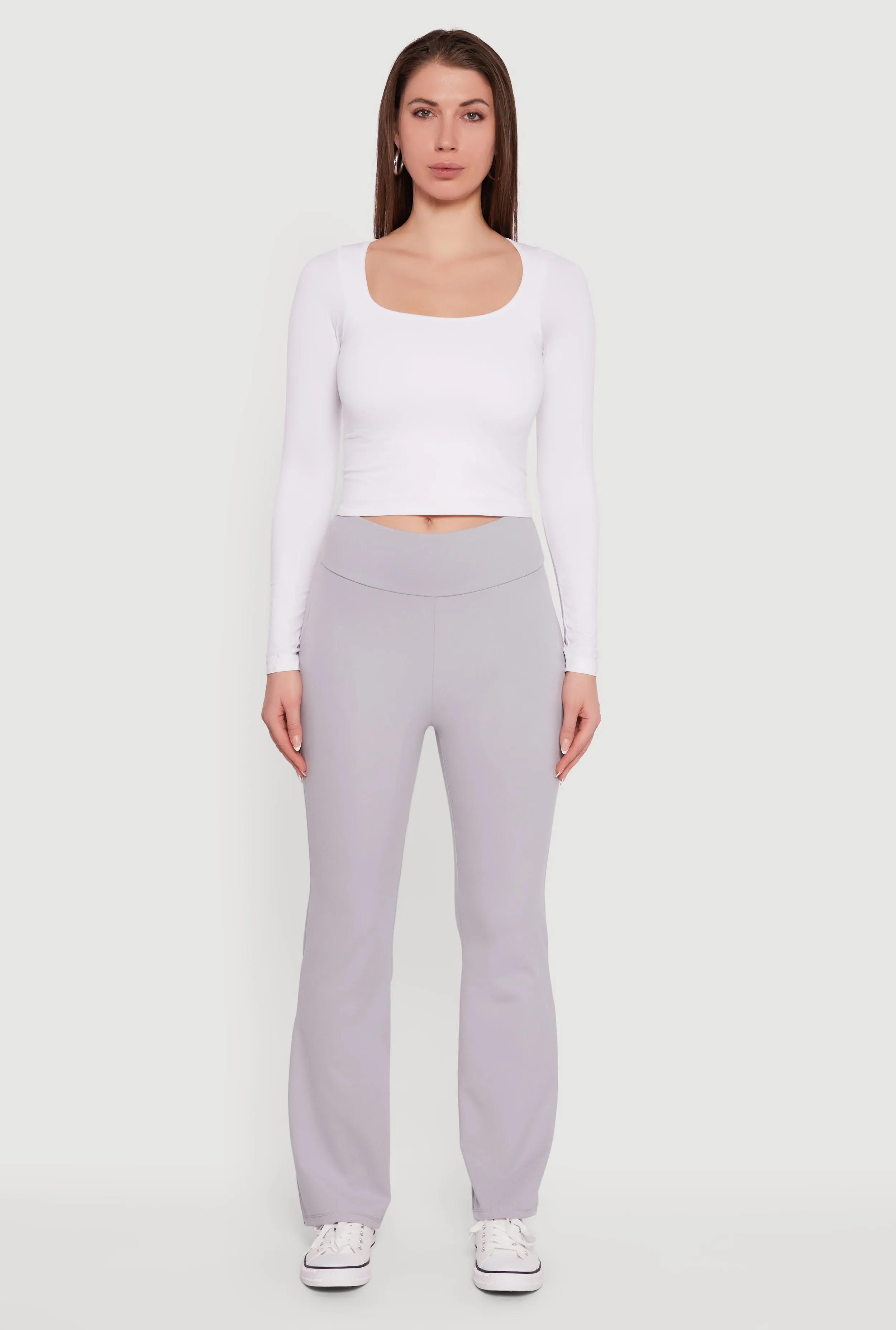 Mid Rise Brushed Knit Bootcut Pants sold by Rainbow product image thumbnail 2