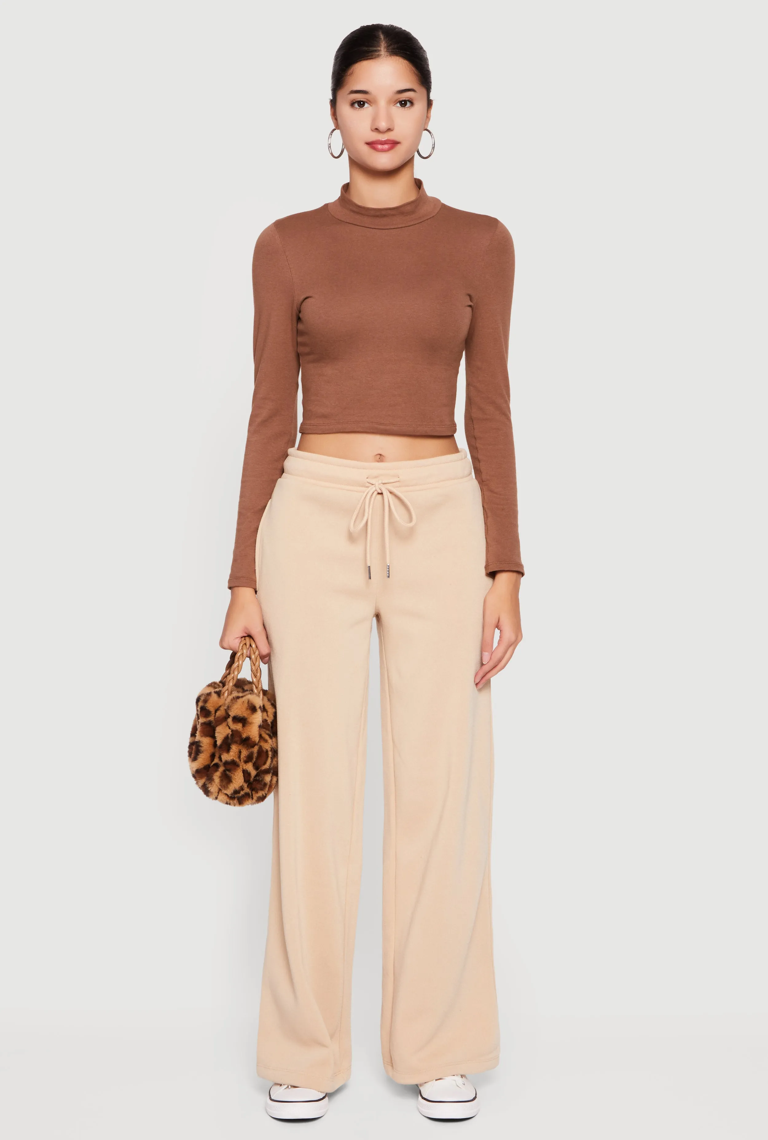 Drawstring Waist Pull On Wide Leg Sweatpants sold by Rainbow product image thumbnail 2