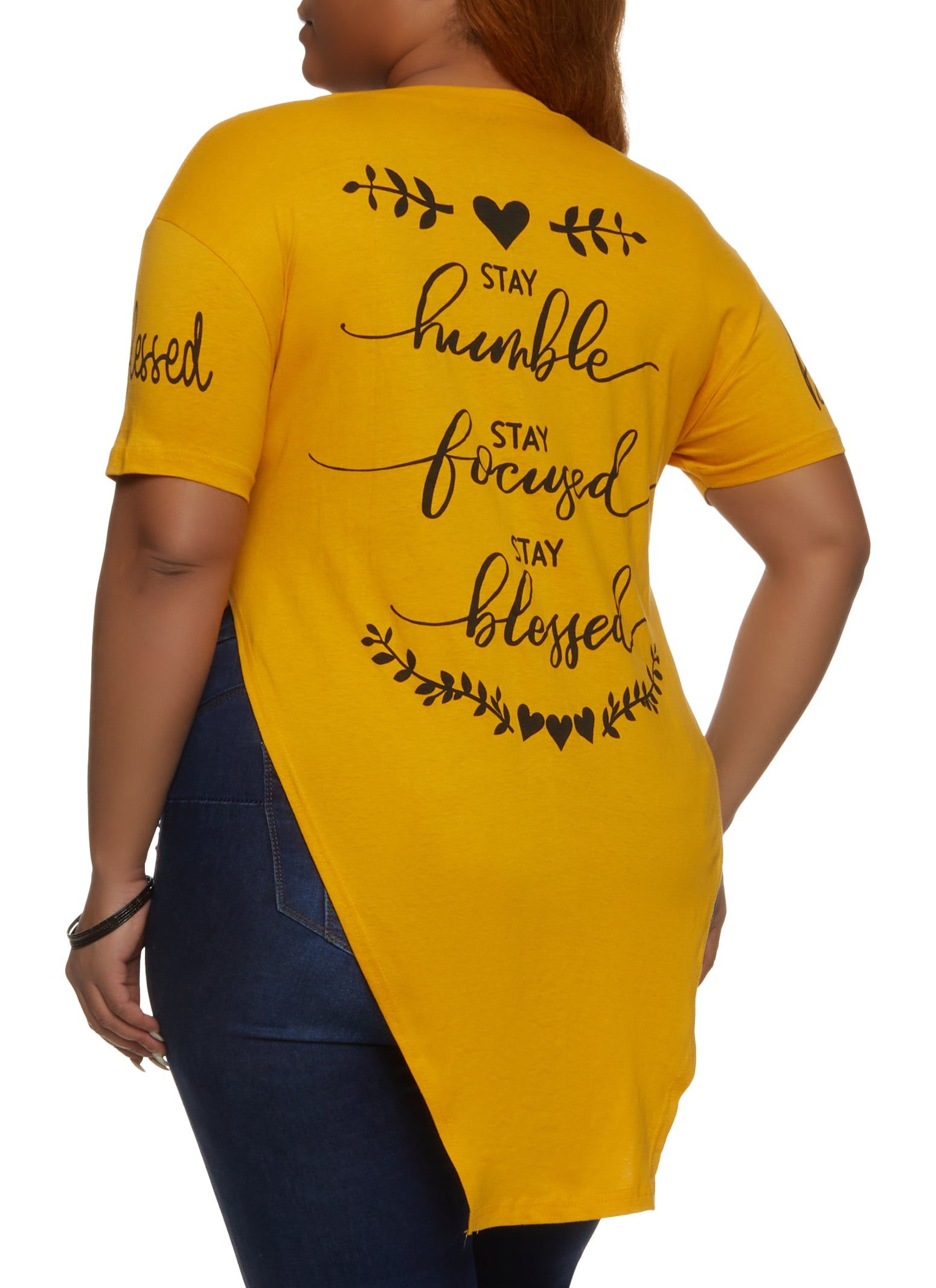 Plus Size Blessed Beyond Measure Hanky Hem Graphic Tee sold by Rainbow product image thumbnail 2