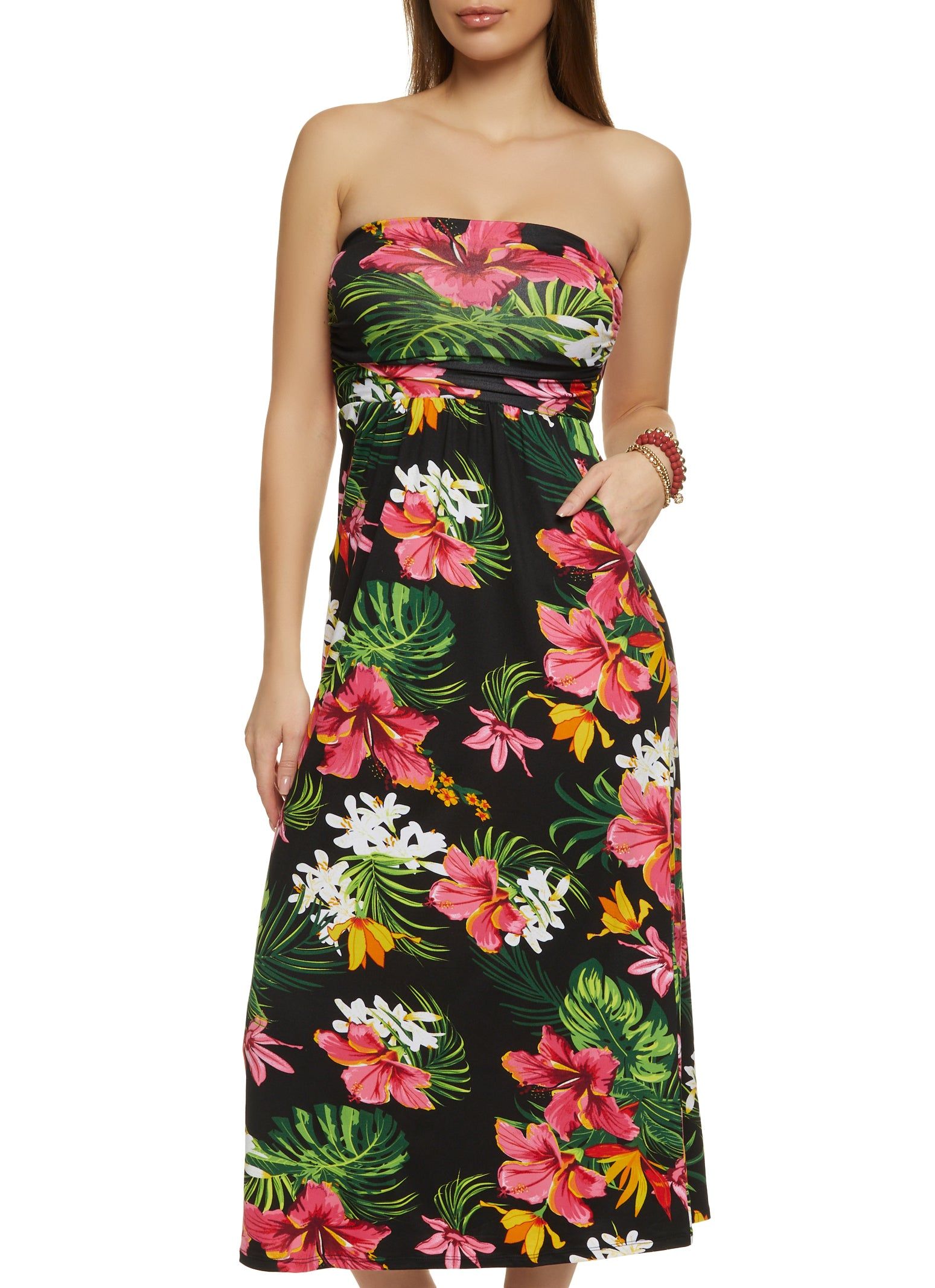 Tropical Maxi Tube Dress sold by Rainbow