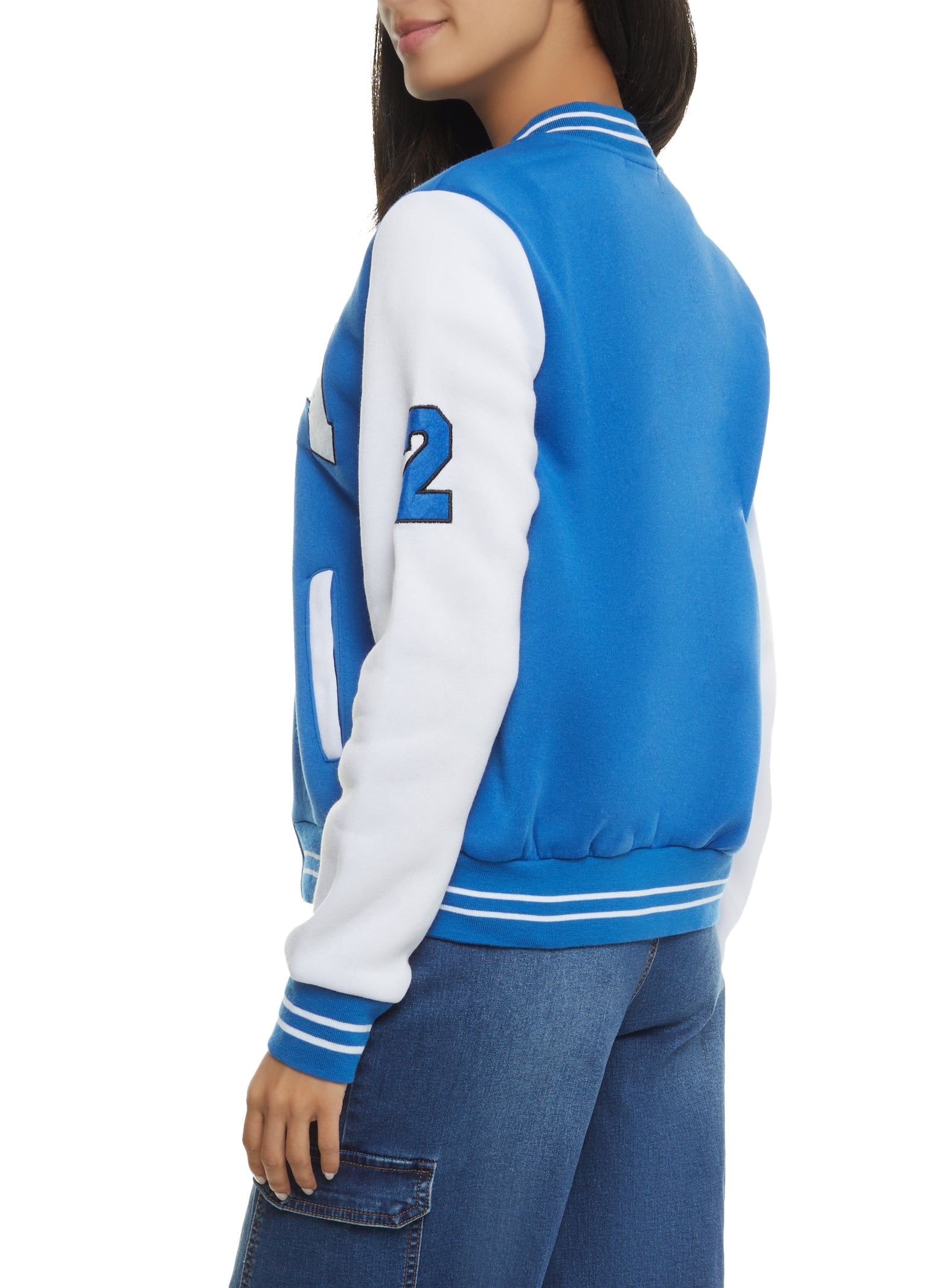 Fleece Graphic Patch Baseball Jacket sold by Rainbow product image thumbnail 3