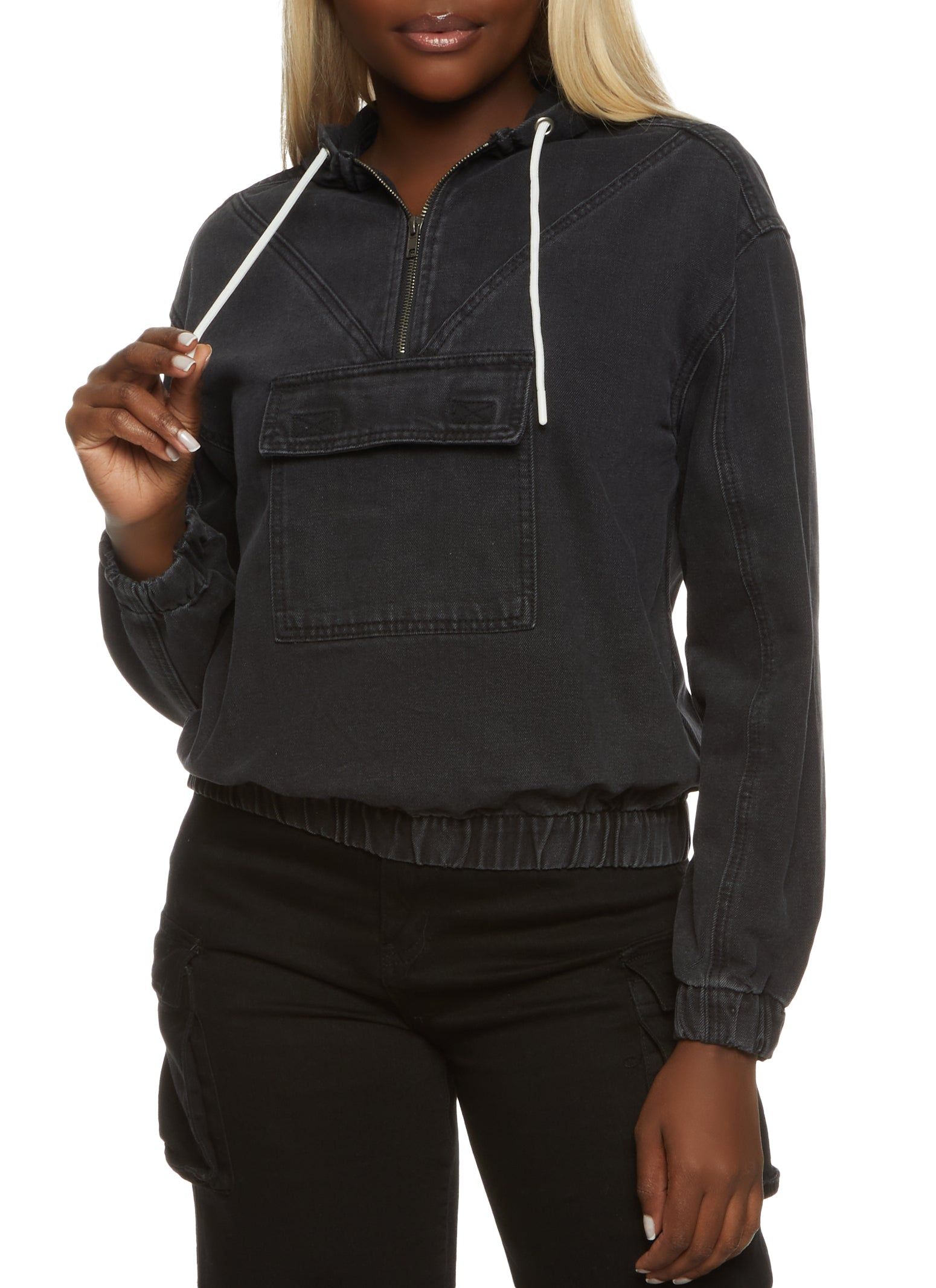 Denim Pullover Sweatshirt sold by Rainbow