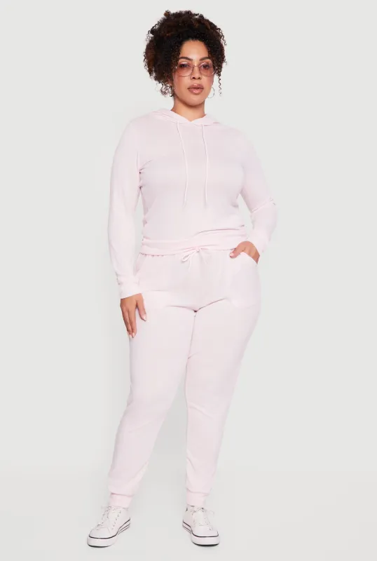 Plus Size High Waisted Drawstring Joggers sold by Rainbow