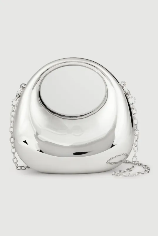 Mini Metallic Sculptural Convertible Crossbody Handbag sold by Rainbow