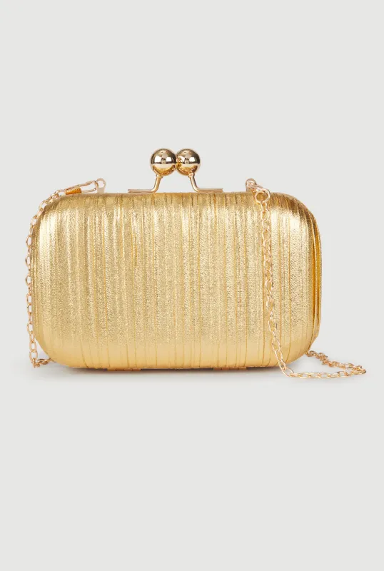 Kisslock Clutch with Removable Chain Strap sold by Rainbow