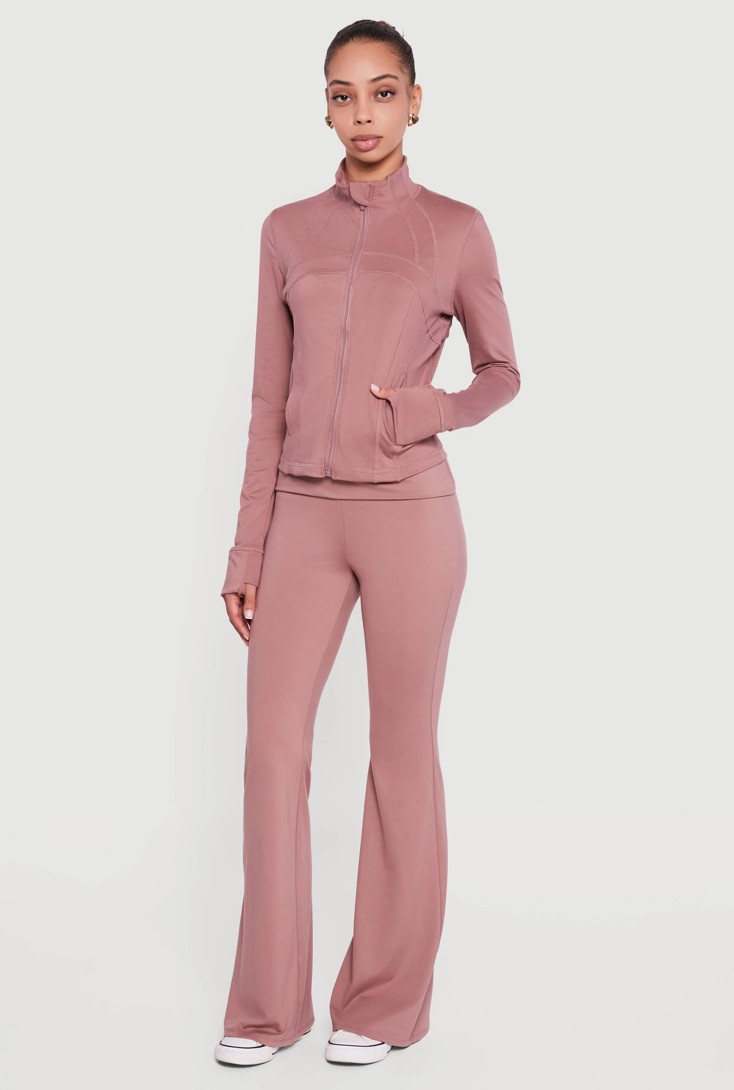 Fold Over Waisted Flare Leg Pants sold by Rainbow product image thumbnail 2