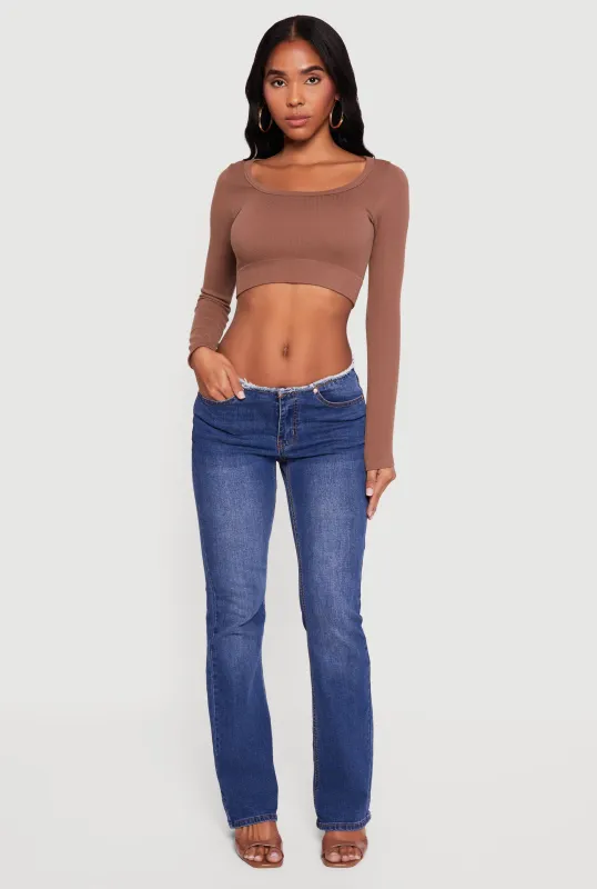Almost Famous Frayed Waistband Slim Leg Jeans sold by Rainbow