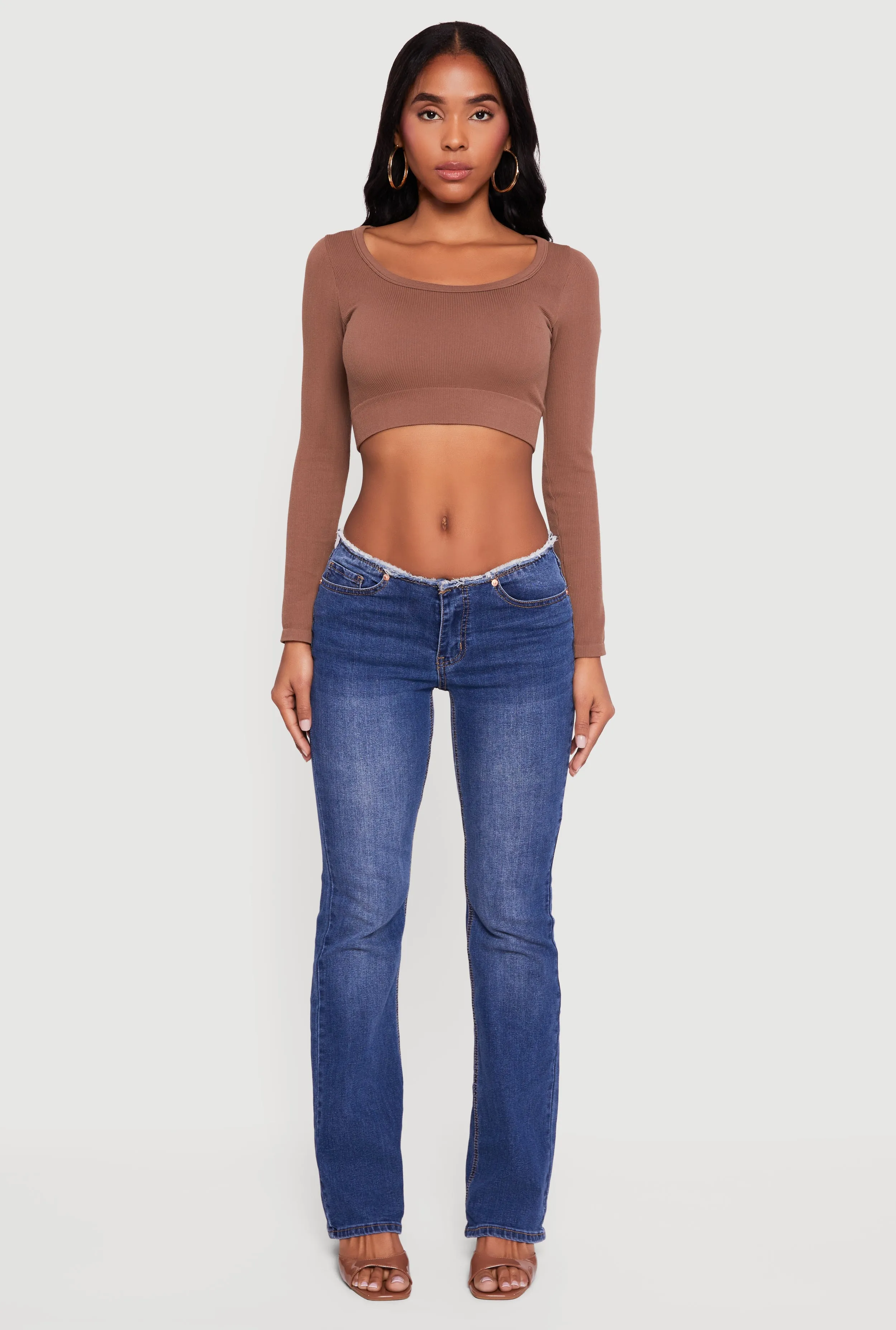 Almost Famous Frayed Waistband Slim Leg Jeans sold by Rainbow product image thumbnail 2