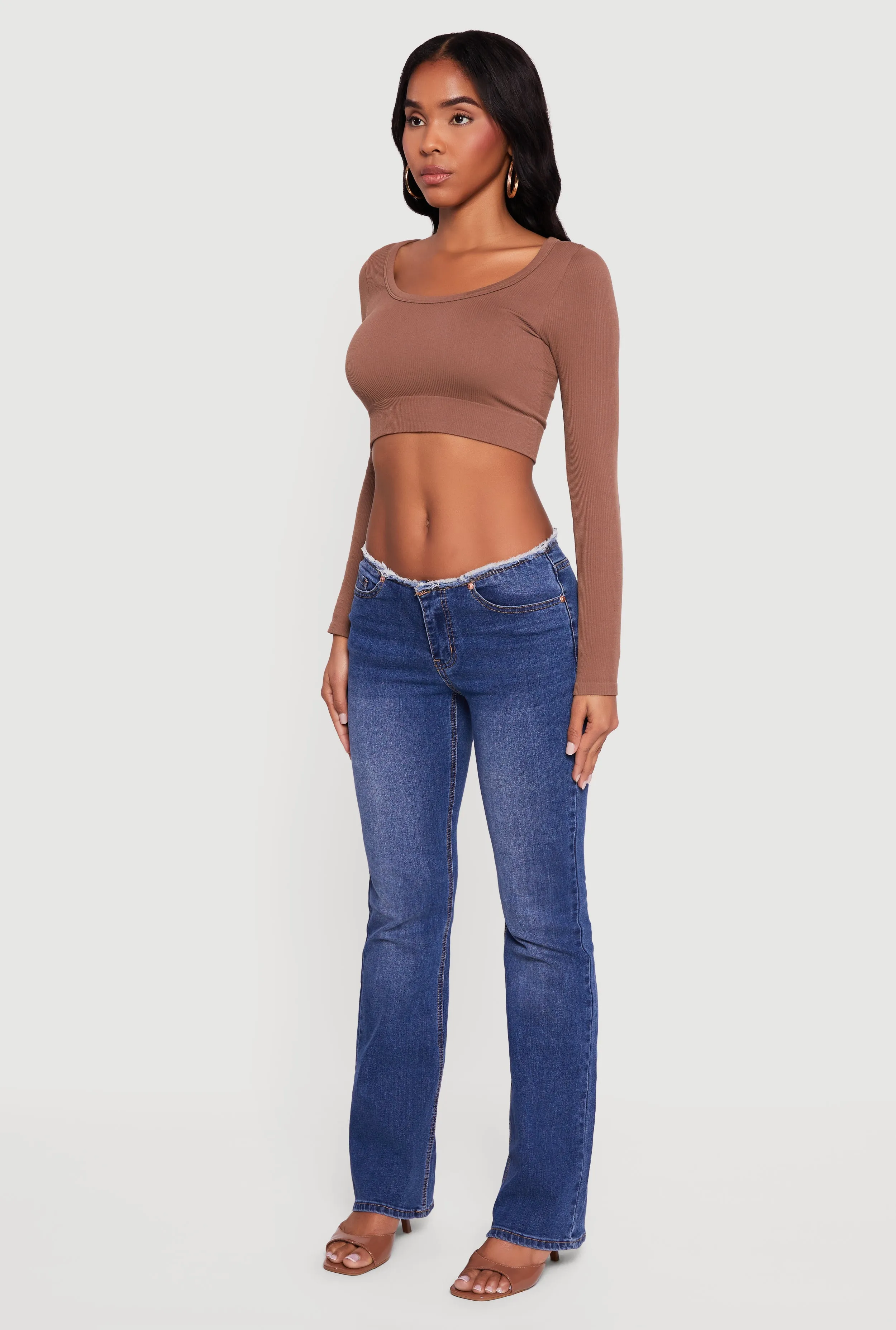 Almost Famous Frayed Waistband Slim Leg Jeans sold by Rainbow product image thumbnail 3