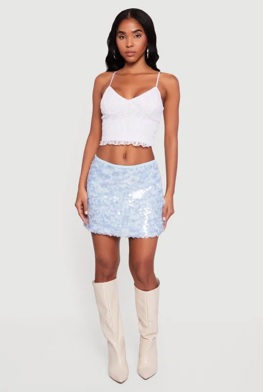 Sequin Pencil Mini Skirt sold by Rainbow
