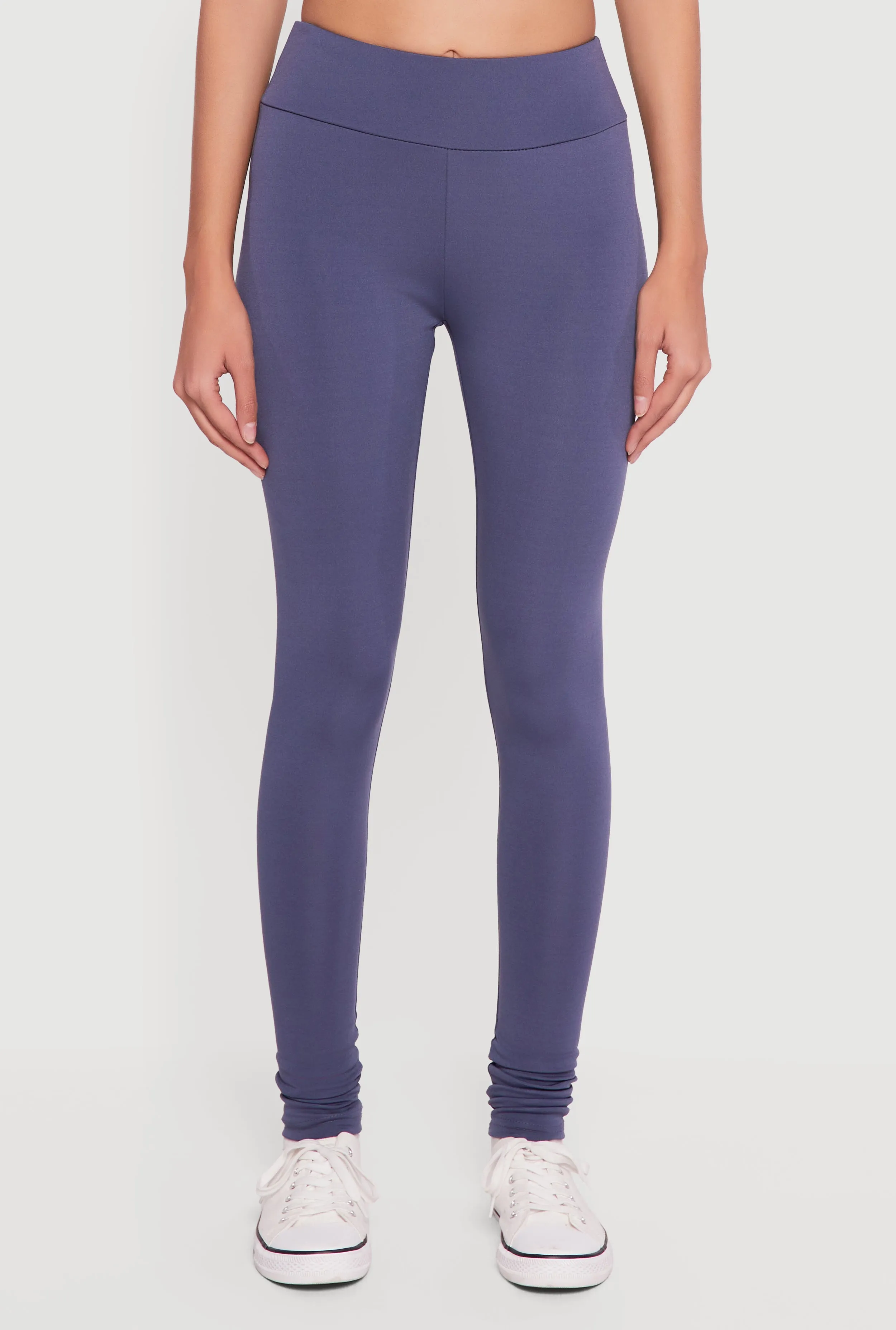 Solid High Waisted Leggings sold by Rainbow product image thumbnail 3