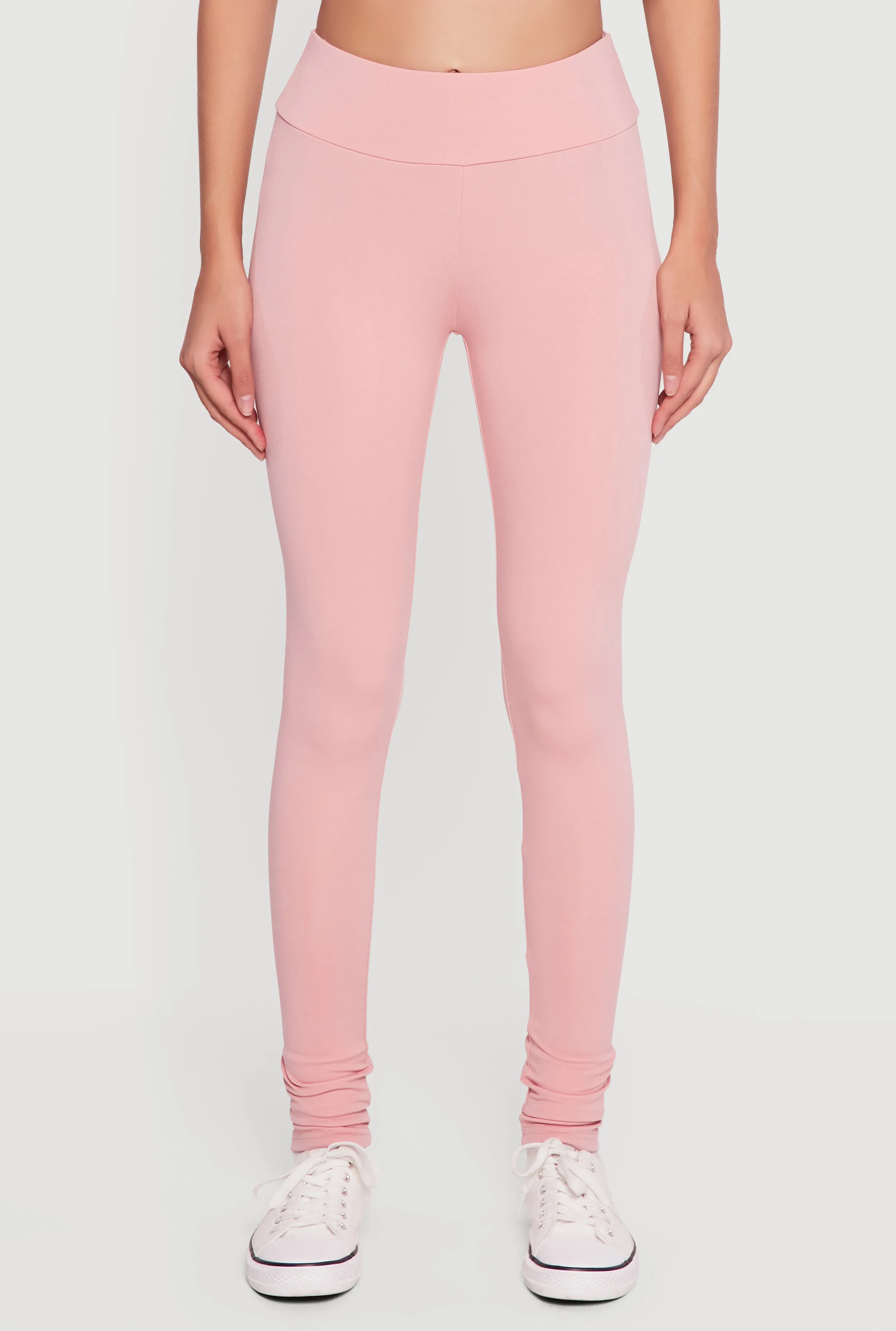 Solid High Waisted Leggings sold by Rainbow product image thumbnail 3