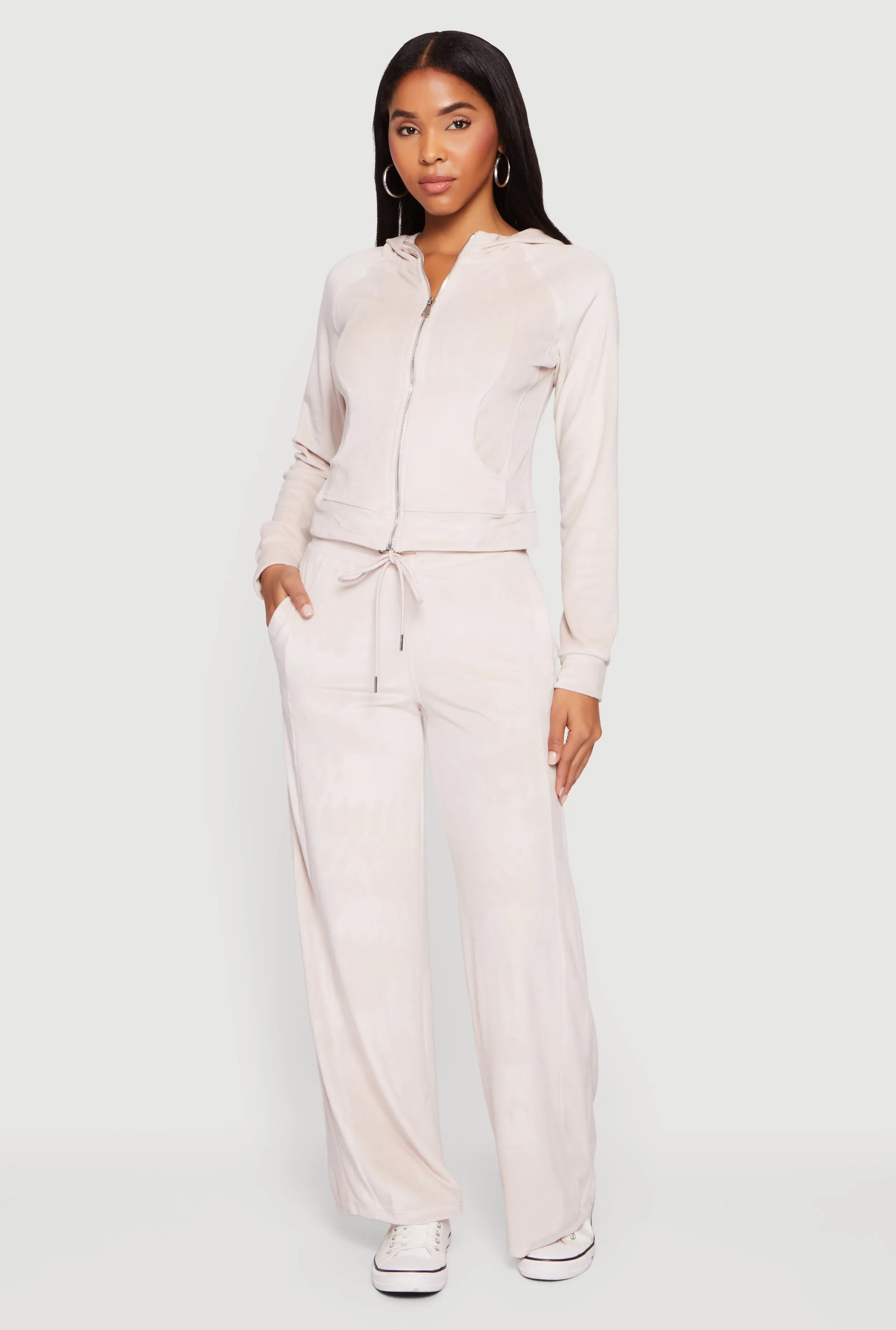 Mid Rise Velour Wide Leg Sweatpants sold by Rainbow product image thumbnail 2