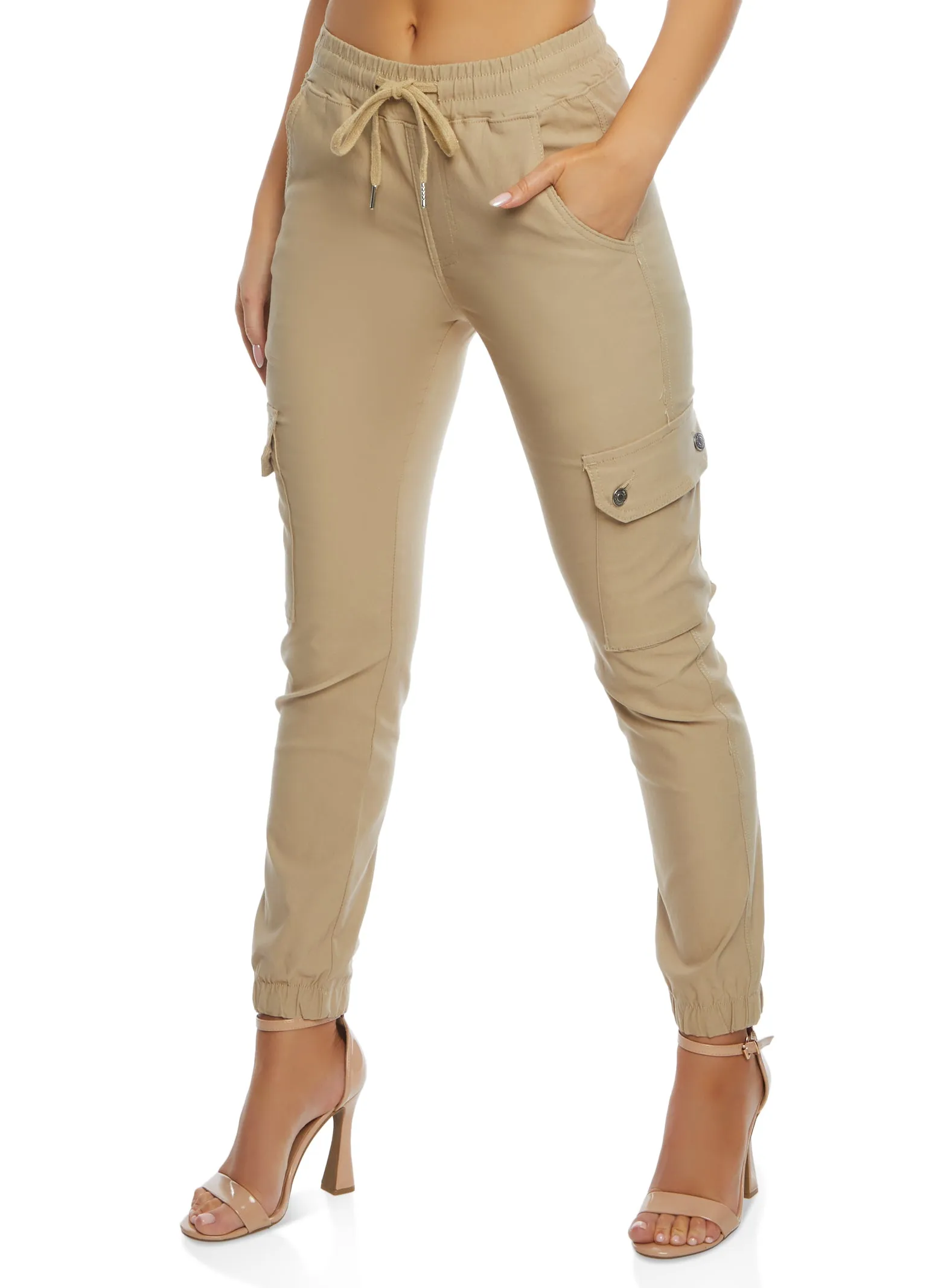 Twill Drawstring Cargo Joggers sold by Rainbow product image thumbnail 2