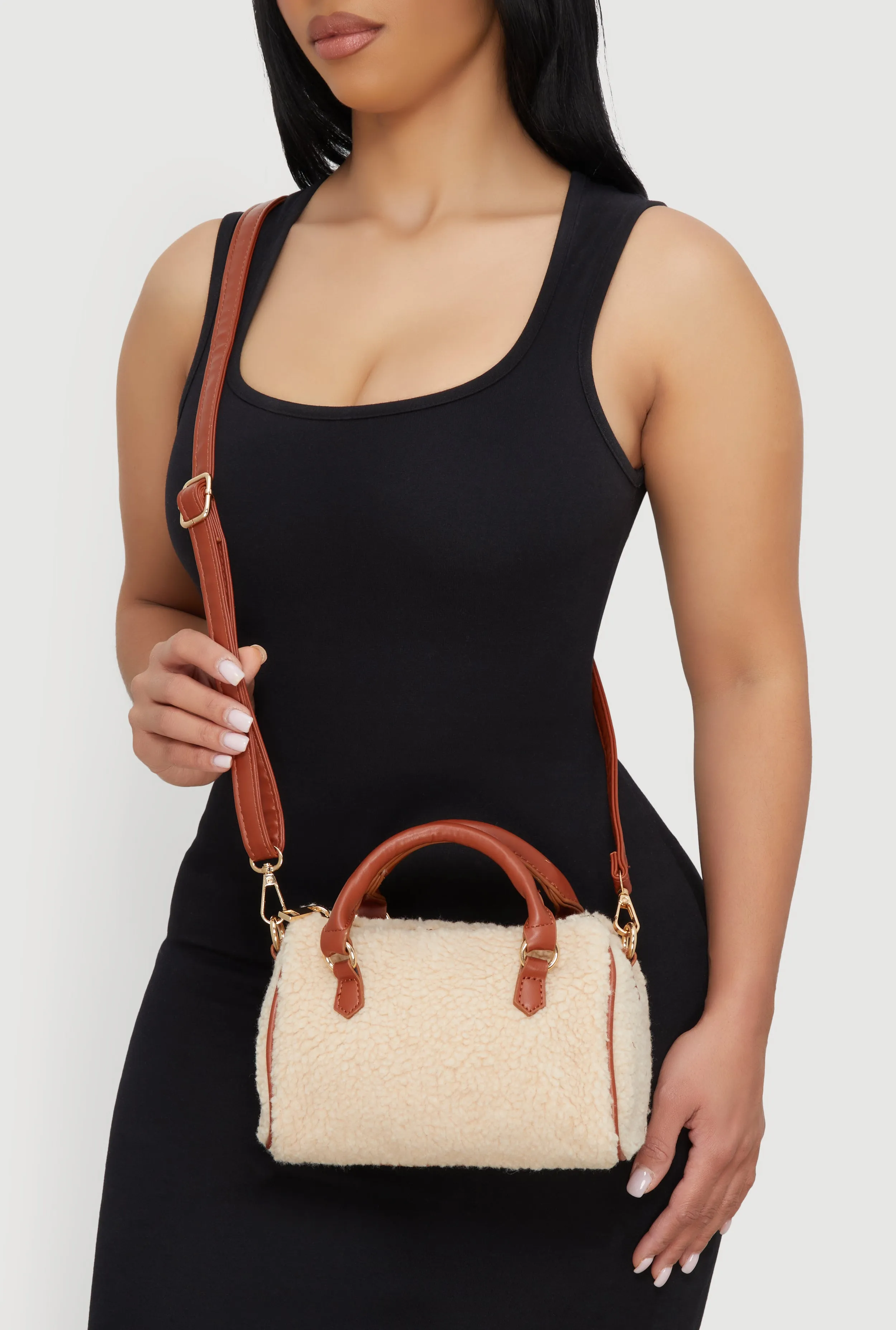Sherpa Mini Barrel Crossbody Bag sold by Rainbow product image thumbnail 3