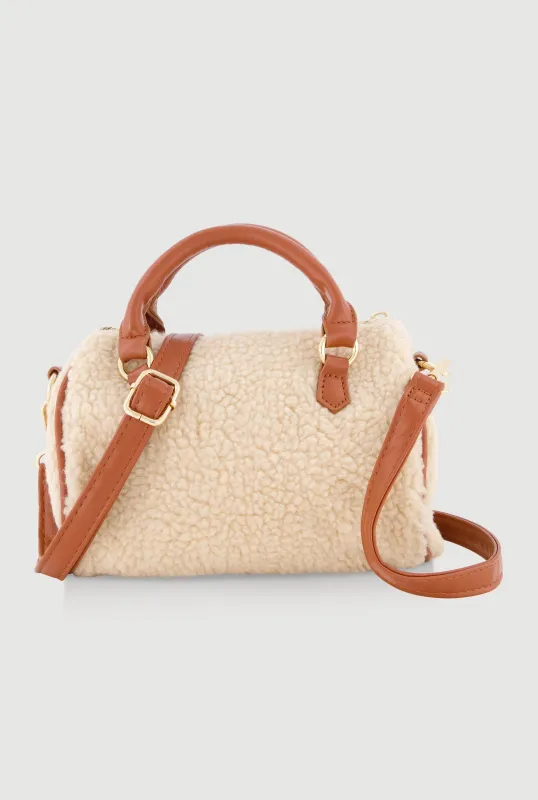 Sherpa Mini Barrel Crossbody Bag sold by Rainbow