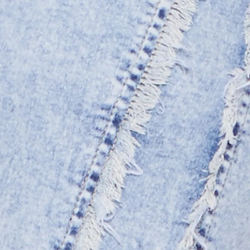 Plus Size Frayed Trim Acid Wash Flare Jeans sold by Rainbow product image thumbnail 4