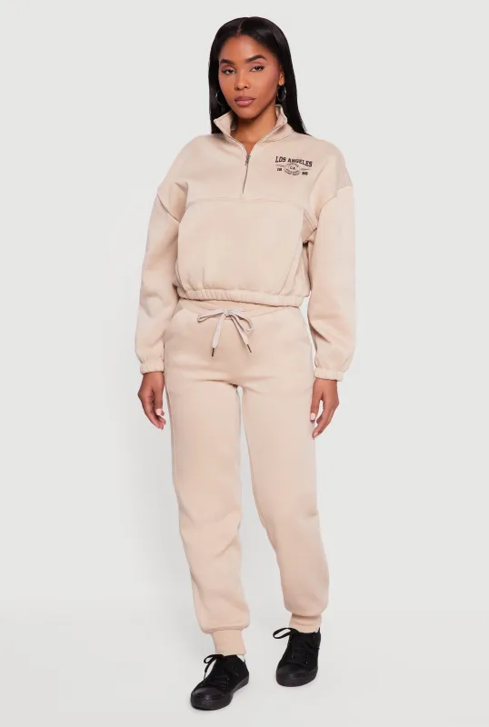 Trendy Drawstring Waist Fleece Lined Joggers sold by Rainbow